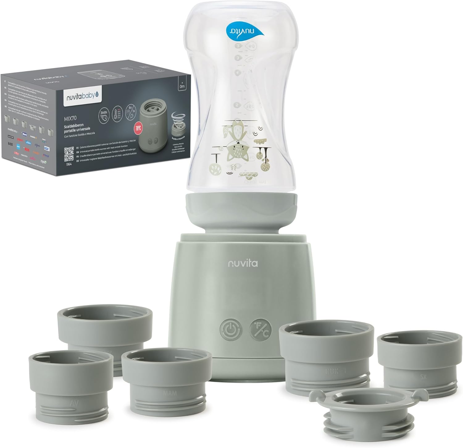 Nuvita 1164 Mix70 Scaldabiberon Portatile 70°C - immagine 1