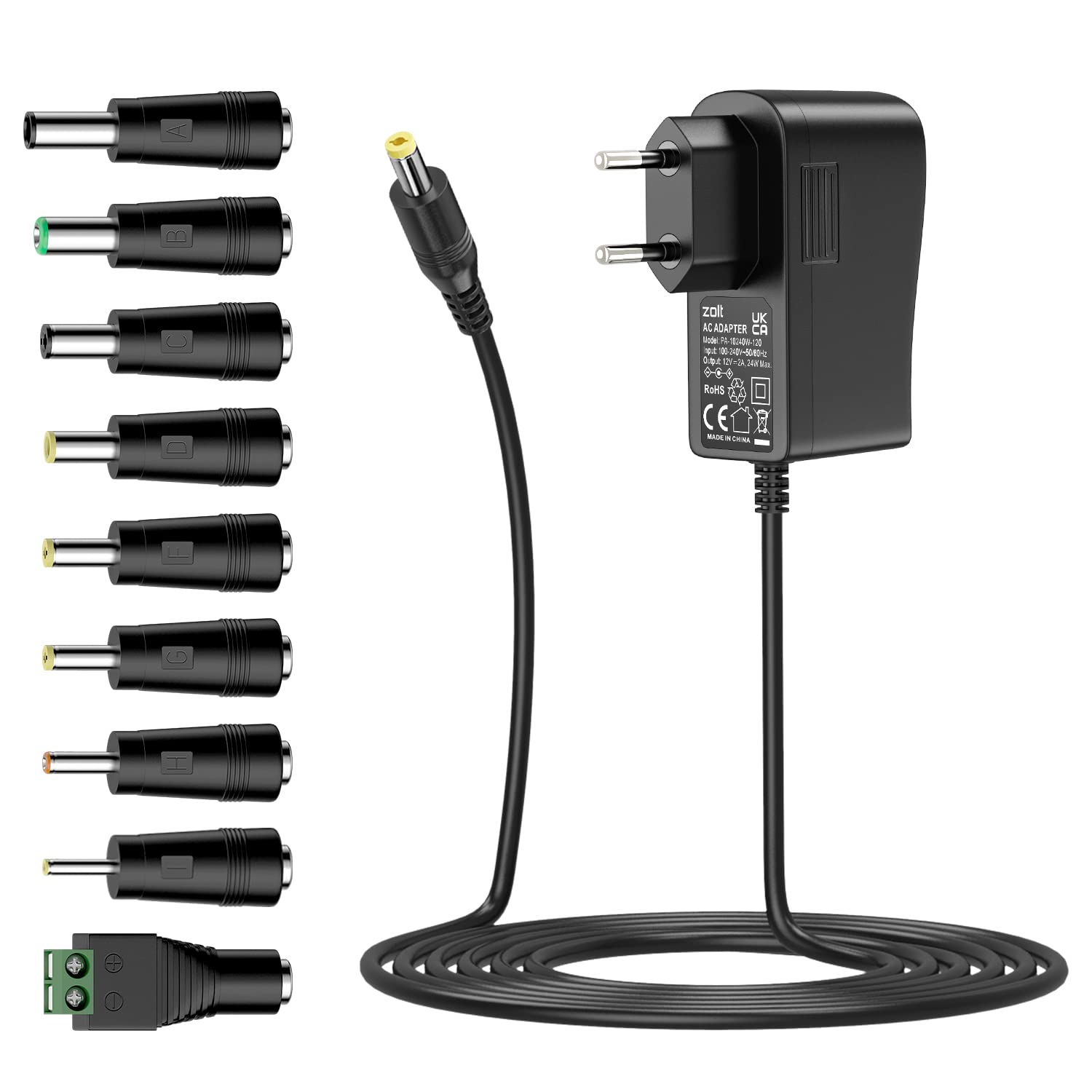 Zolt Alimentatore Universale 12V 2A 24W Max.