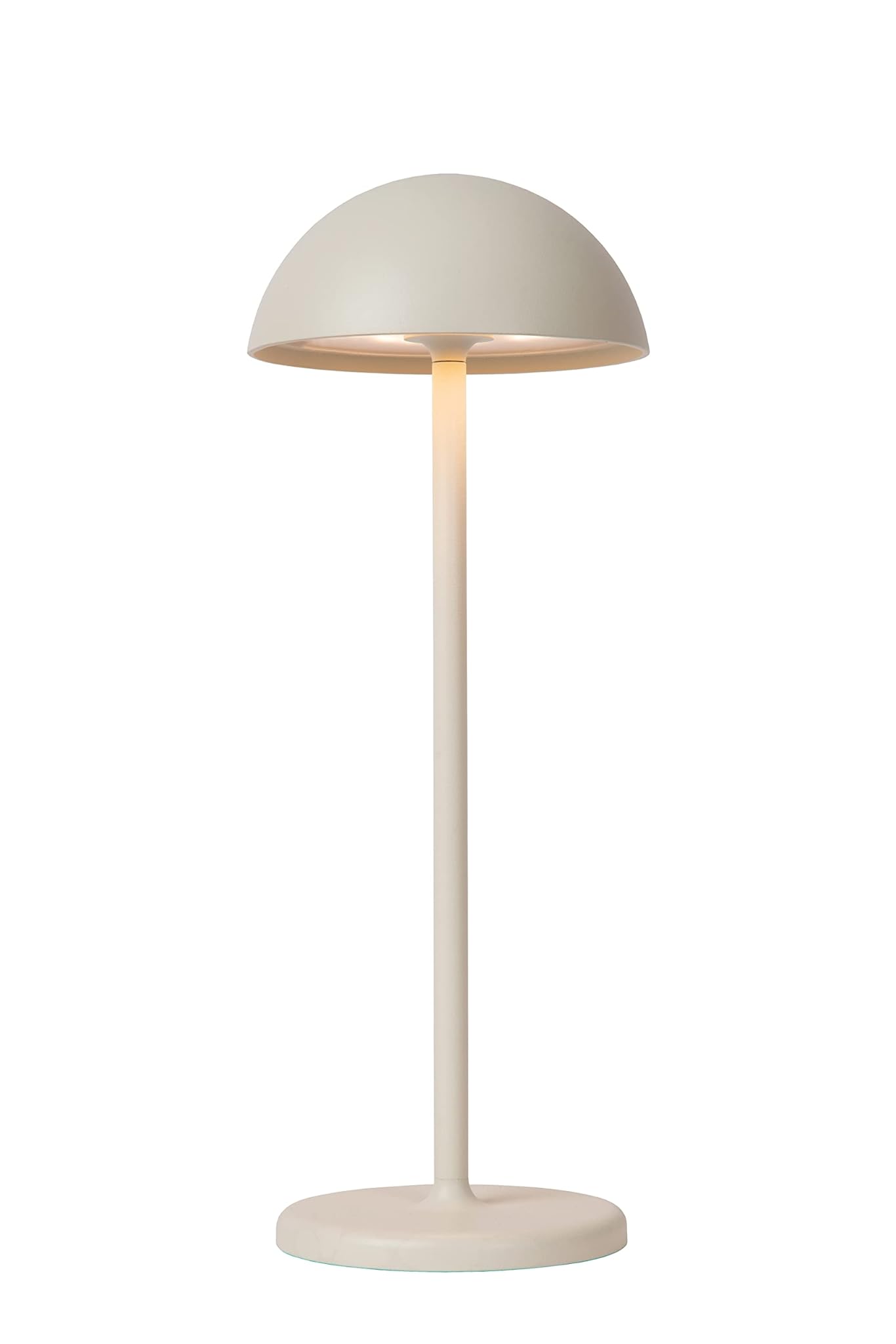 Lucide Joy - Lampada da Tavolo Ricaricabile Ø 12cm, Bianco