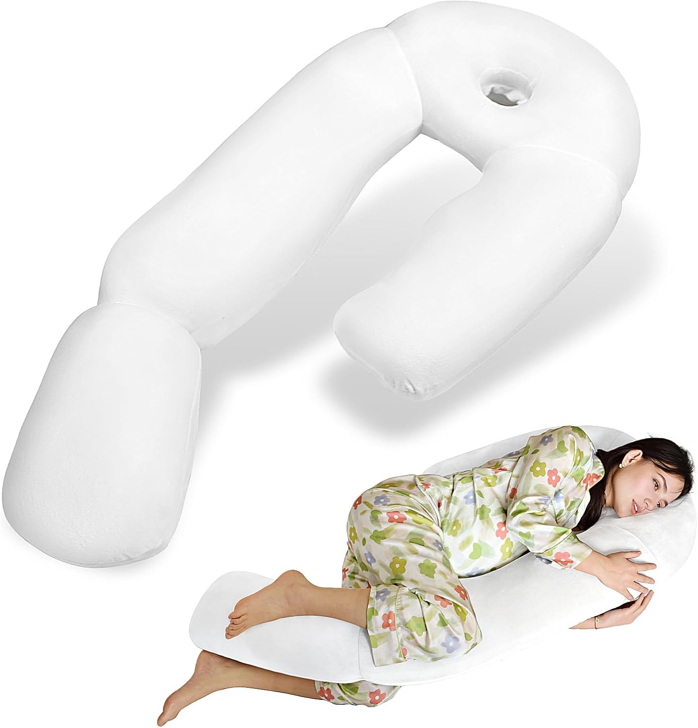 Pozico Cuscino Gravidanza a U per Dormire sul Fianco 101cm