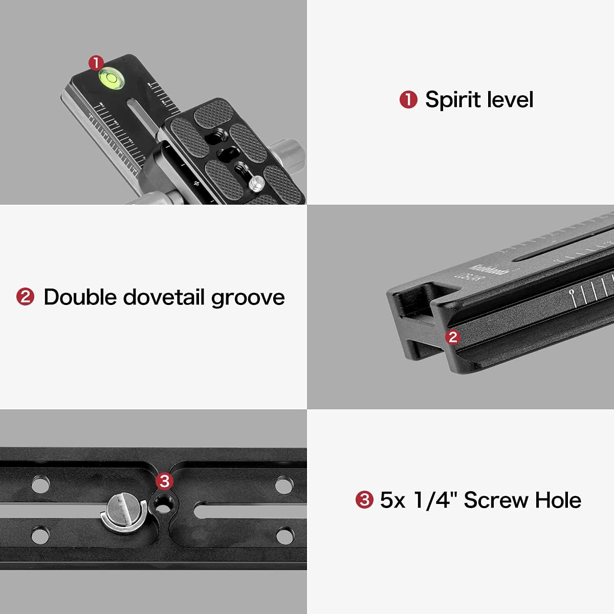 Koolehaoda 240mm Piastra Sgancio Rapido Macro Rail Slider - immagine 7