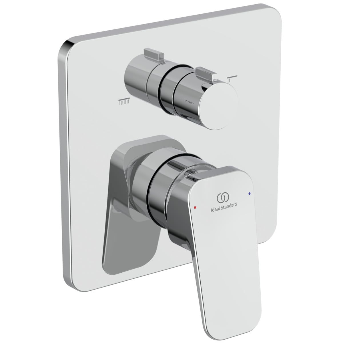 Ideal Standard Ceraplan Rubinetto monocomando da incasso per bagno con blocco della temperatura a 40°C, rubinetto da bagno senza beccuccio – Cromo