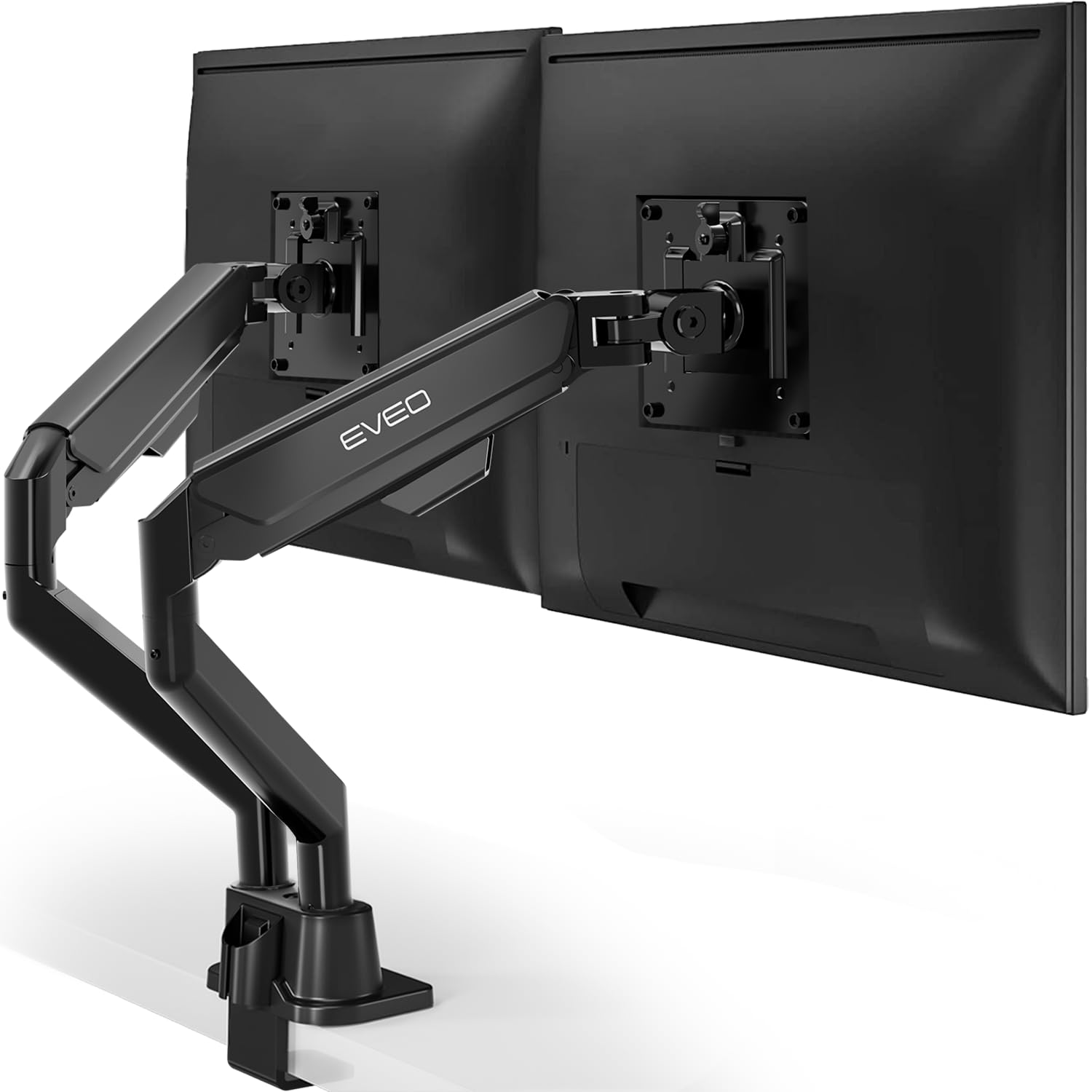 Eveo Supporto Doppio Monitor 36-89cm, Nero
