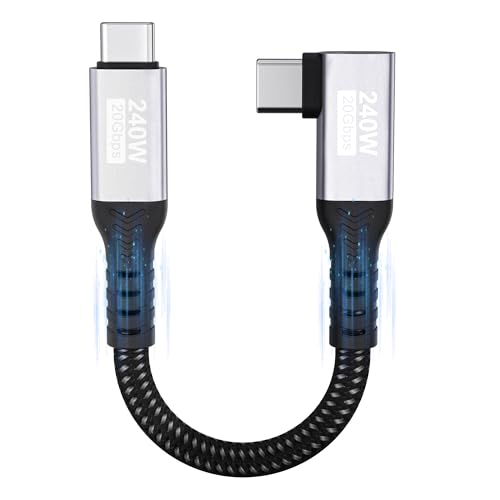 Cavo USB-C Corto Angolare 20cm 240W 20Gbps