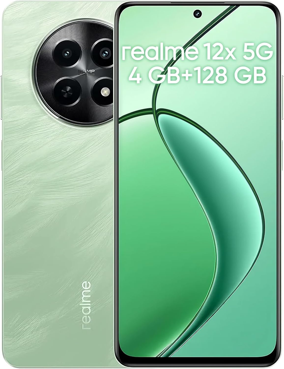 Realme 12x 5G Smartphone 4+128 GB, Verde - immagine 1