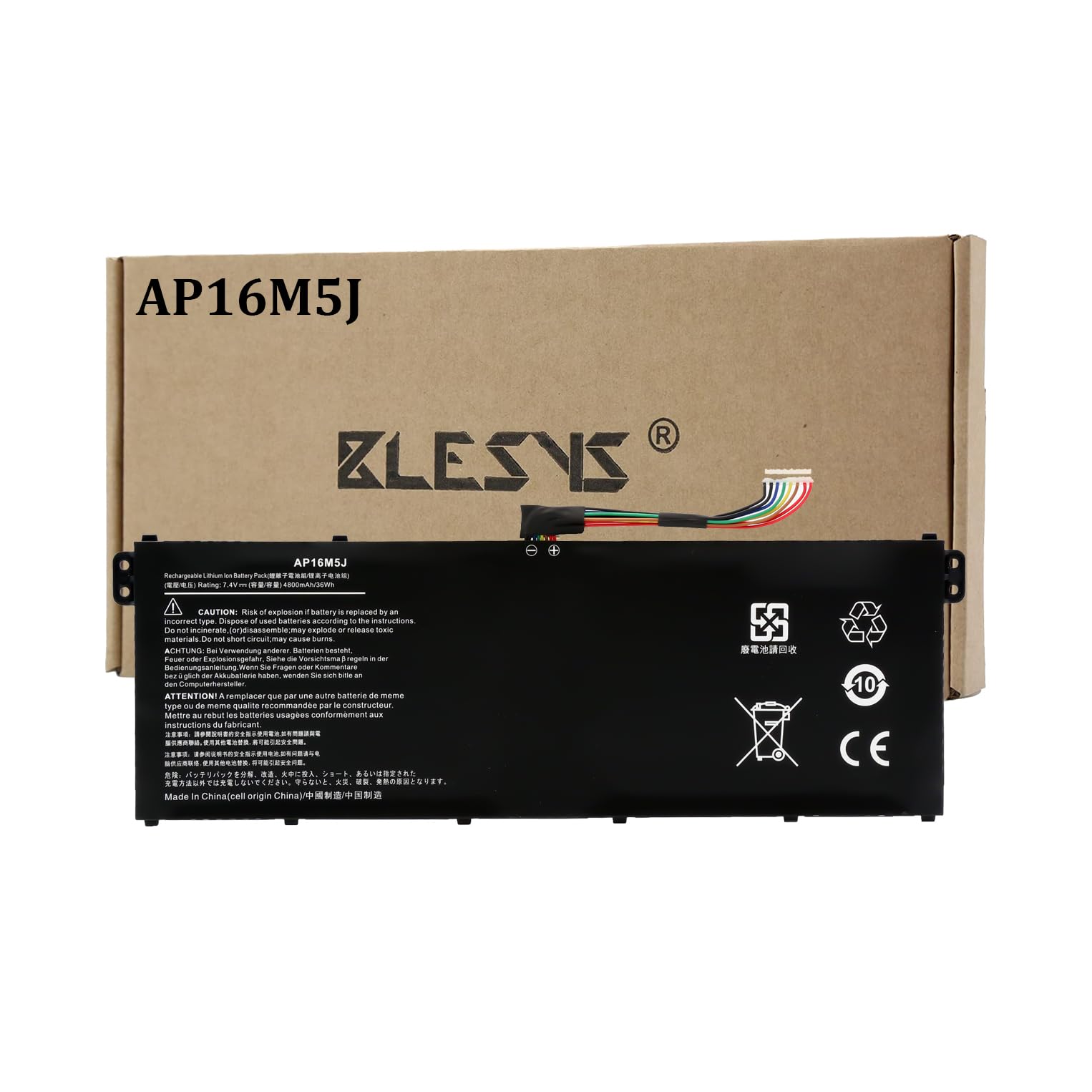 BLESYS AP16M5J Batteria per Acer Laptop 36 Wh 7.4V