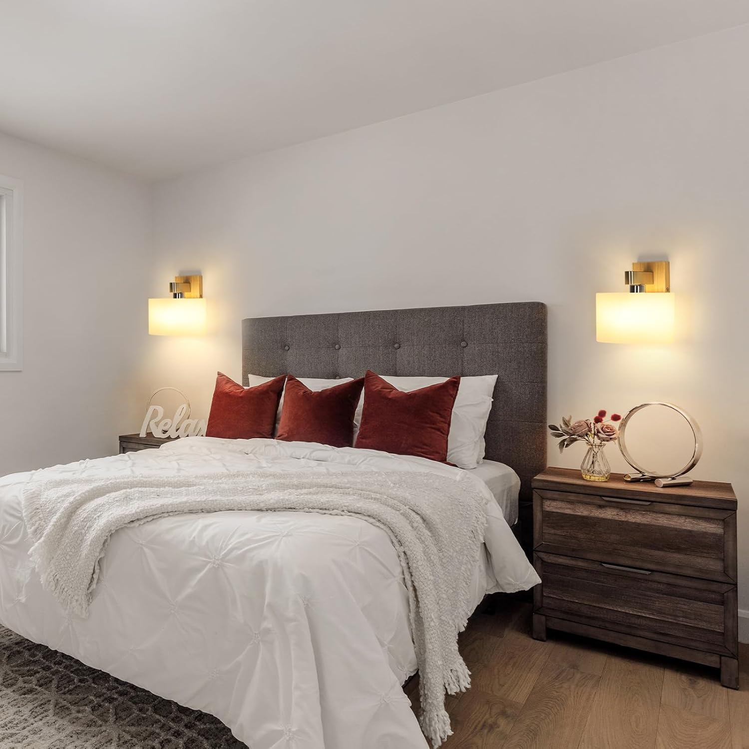 Applique da Parete Interno Legno E27, Ovale - immagine 3