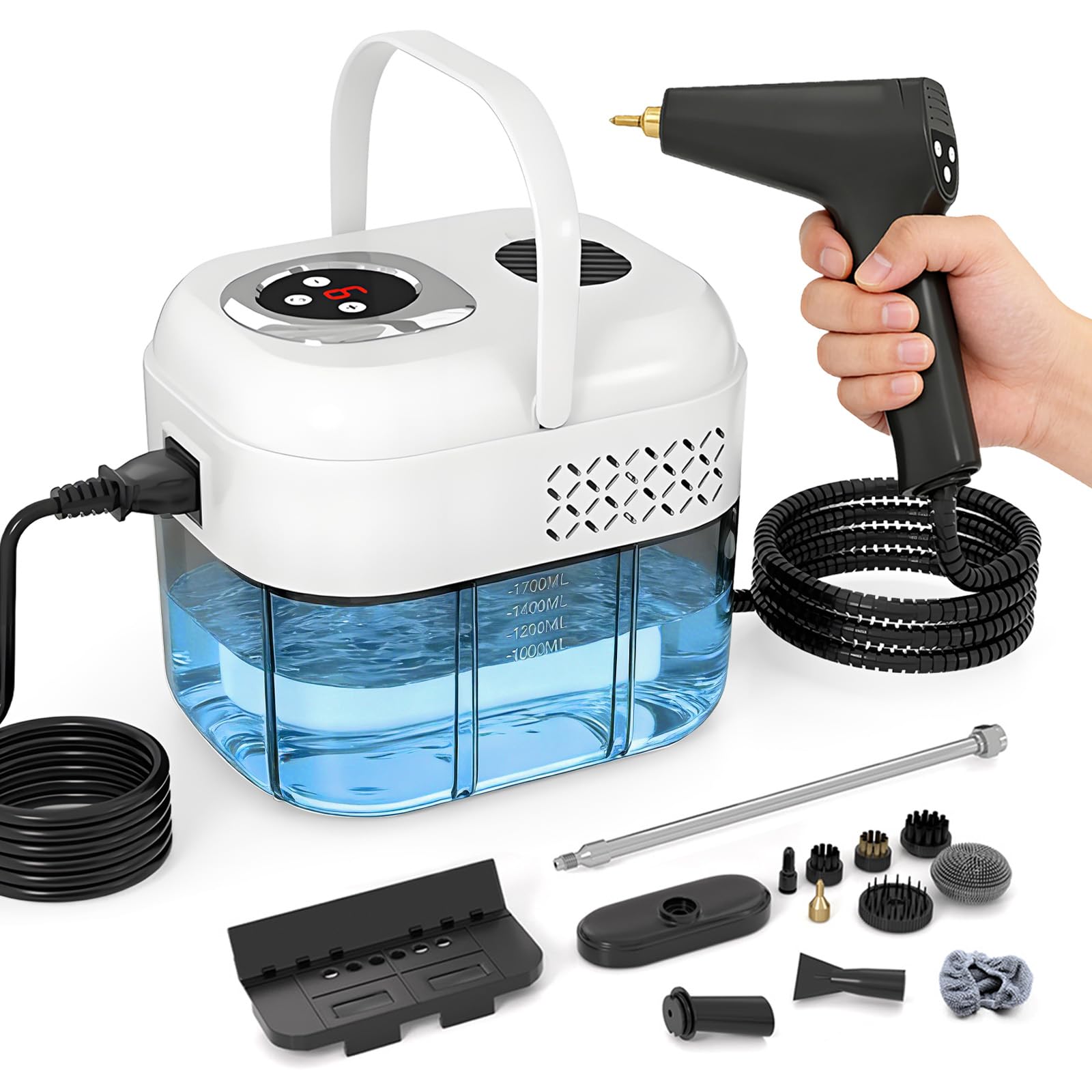 Pulitore a Vapore Portatile 2500W, 1700ml