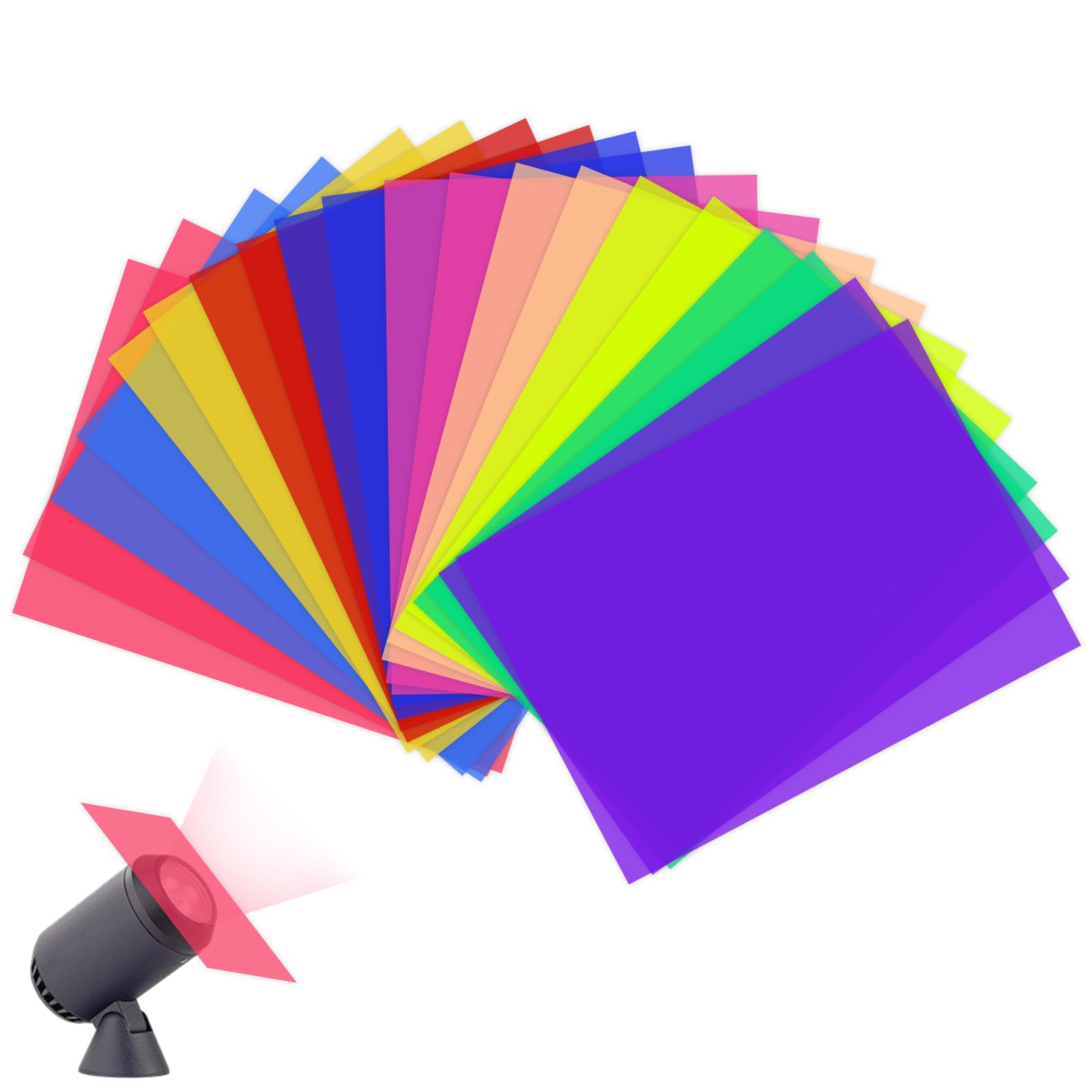 Filtri Colorati Trasparenti Gelatine Fotografiche (20 pezzi)