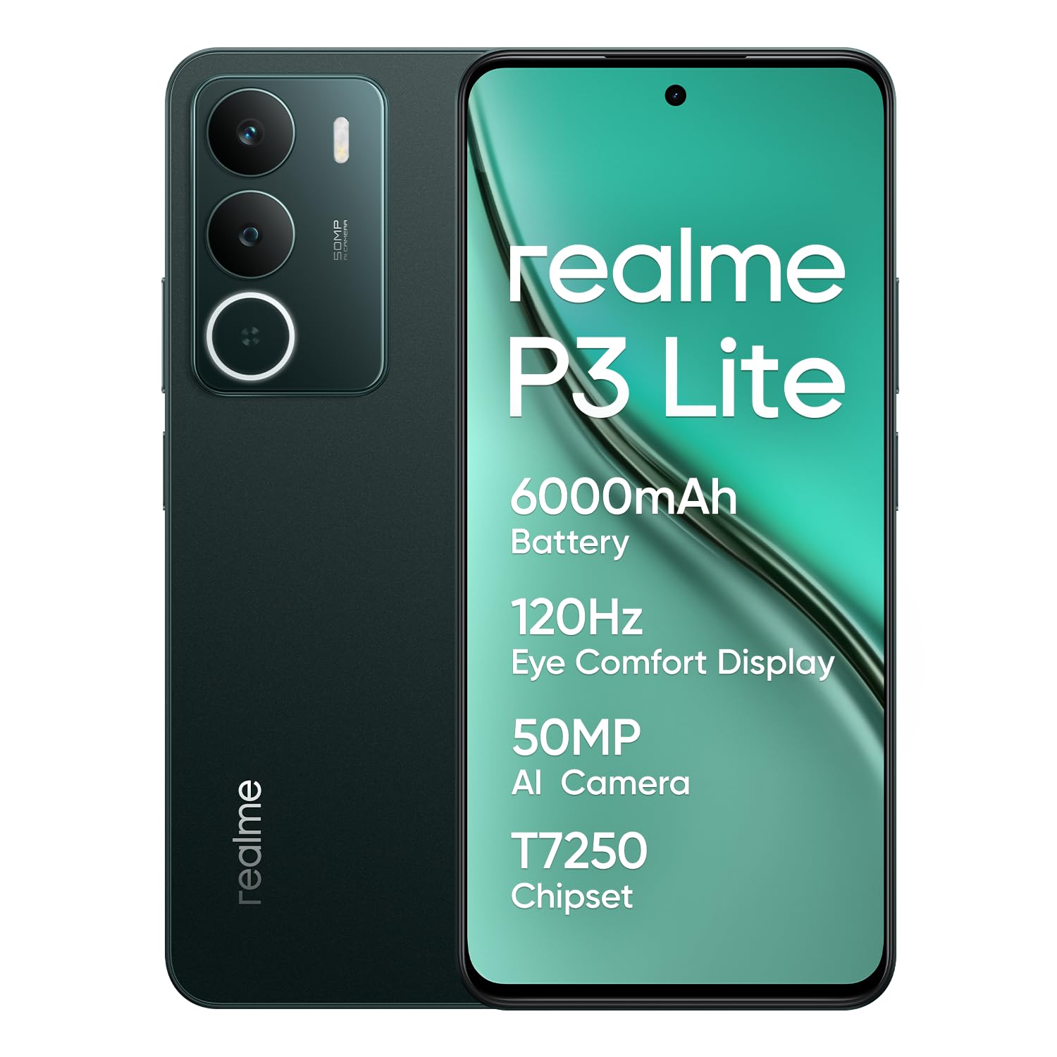 Realme P3 lite Smartphone 8+256 GB, Verde