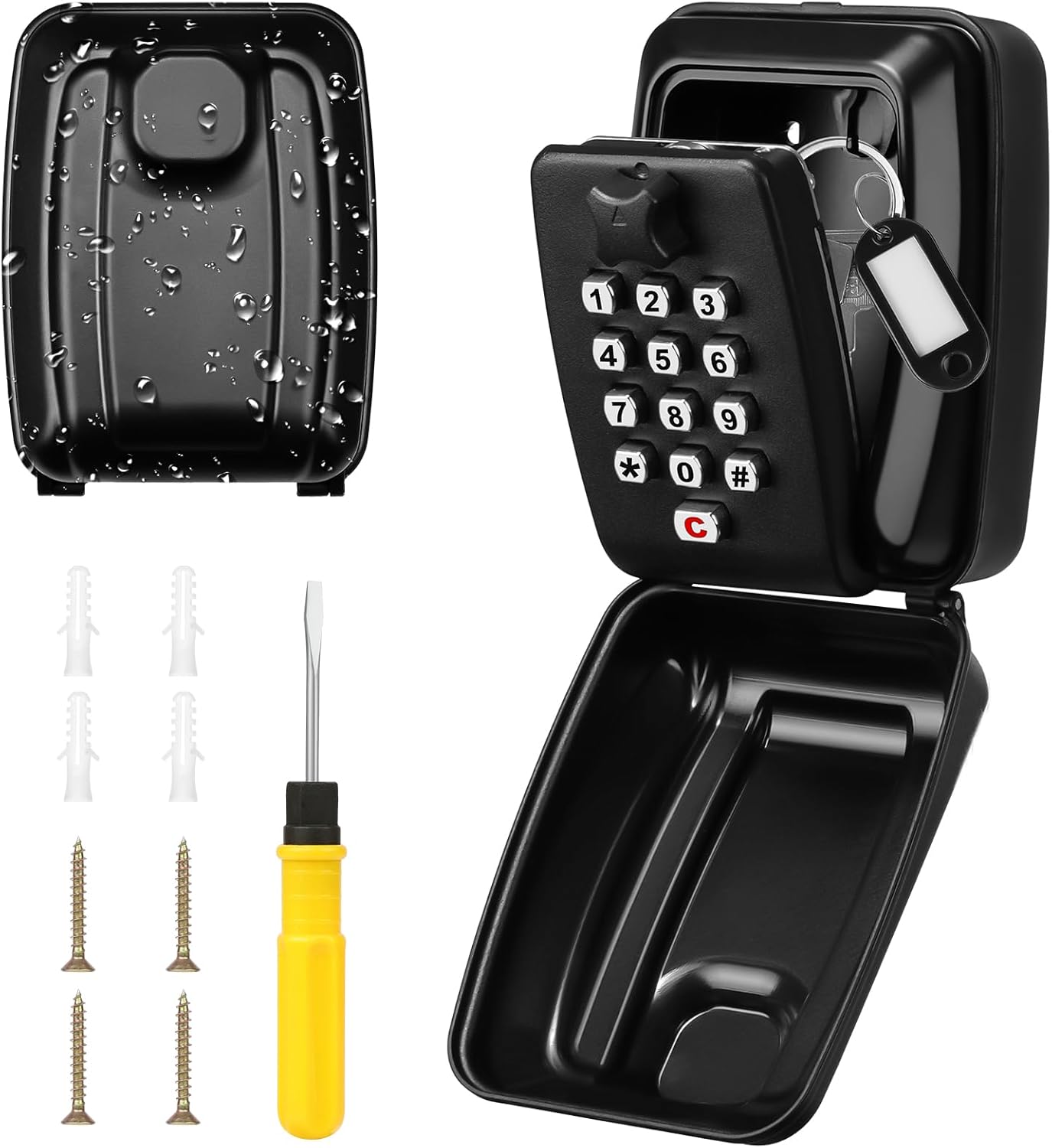 Hotut Cassaforte per Chiavi Esterno da Parete - immagine 1