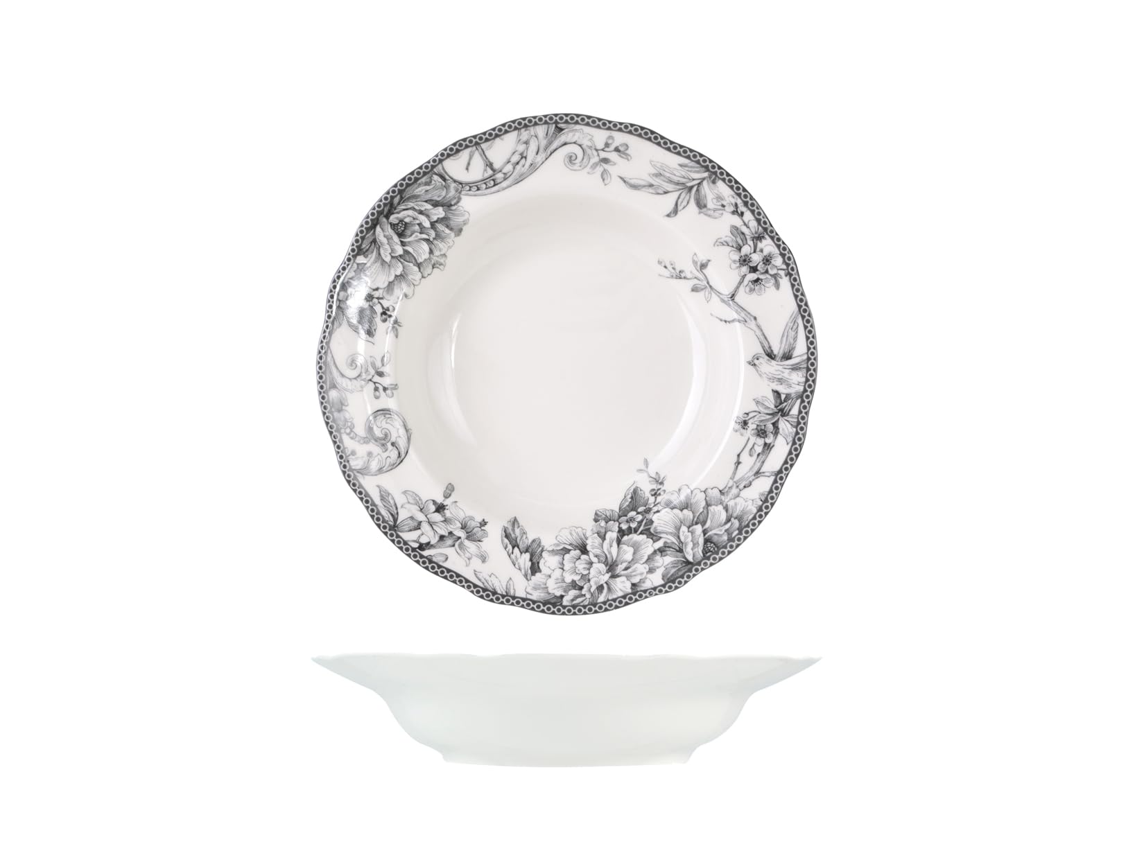 H&h Mayfair Set 6 Piatti Fondi Porcellana 22.5cm