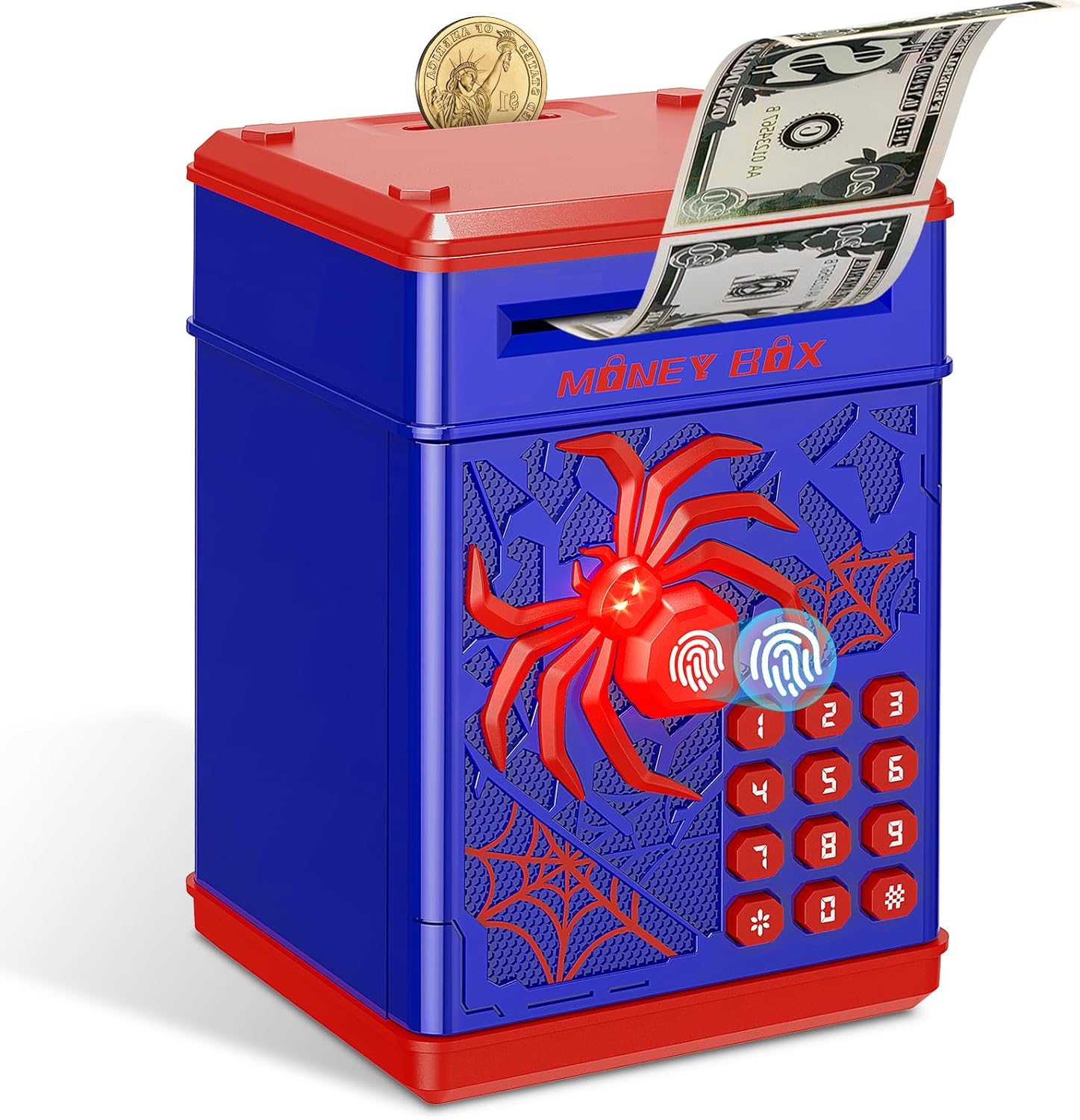 Salvadanaio Elettronico Spider per Bambini - Blu - immagine 1