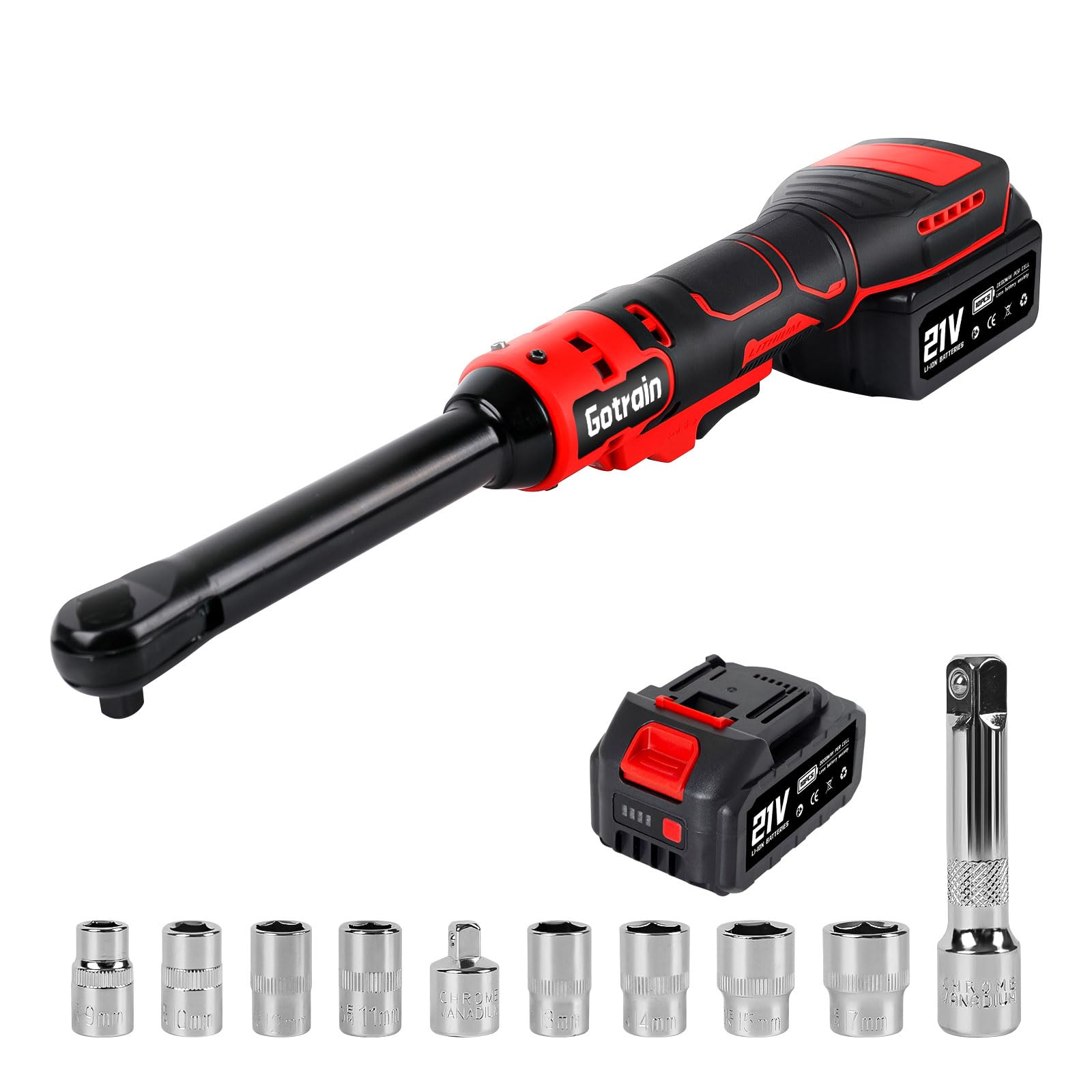 Kit Chiavi a Cricchetto Senza Fili 21V 3/8" 80N·m