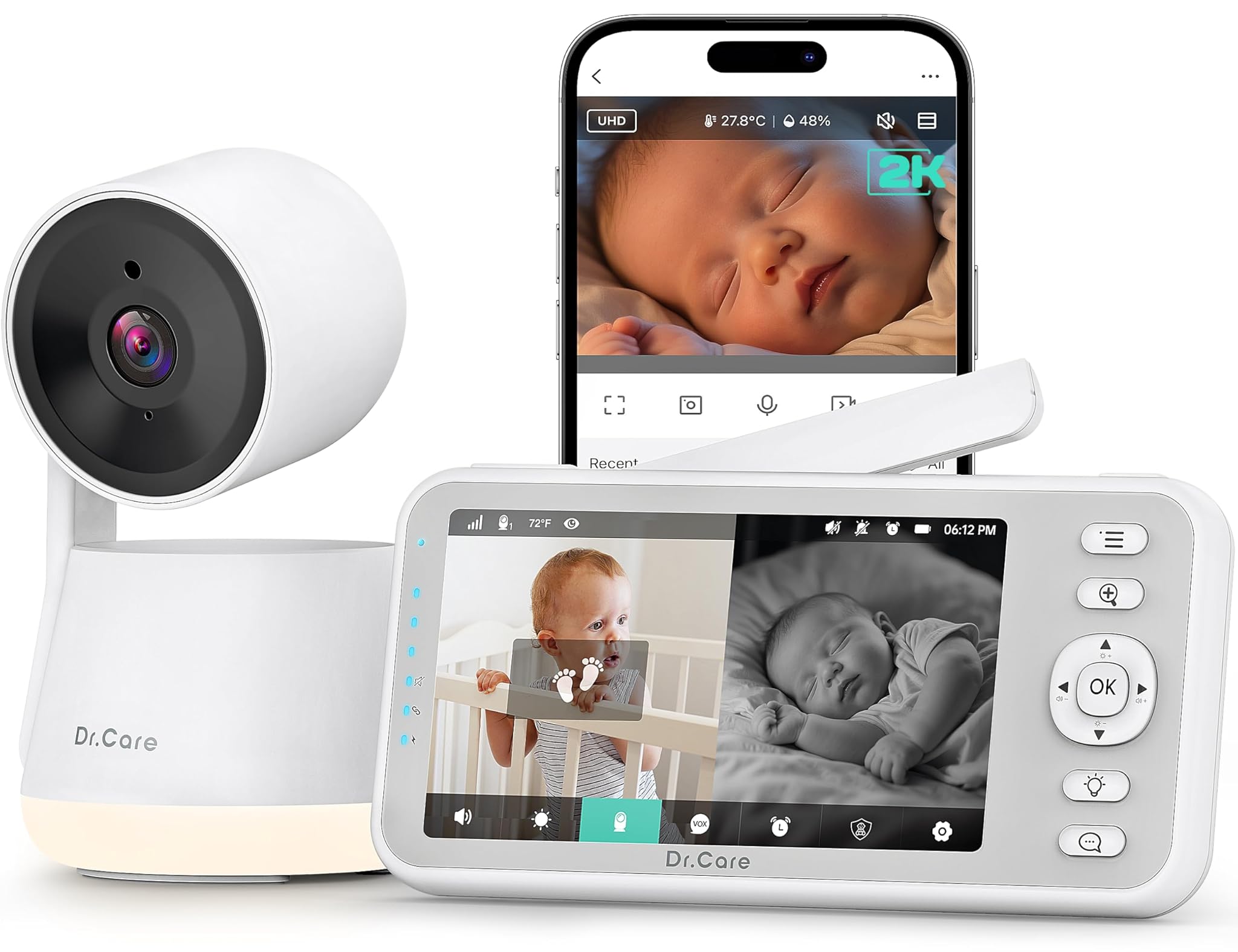 Dr.care LumiView Baby Monitor WiFi SBM003 5" 1080P FHD