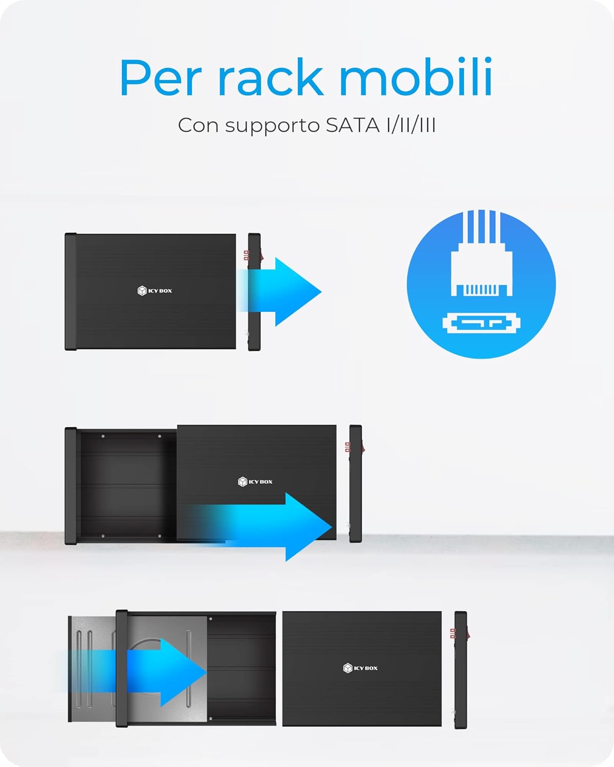 Icy Box Contenitore Esterno 5,25 Pollici USB 3.0, Nero - immagine 4