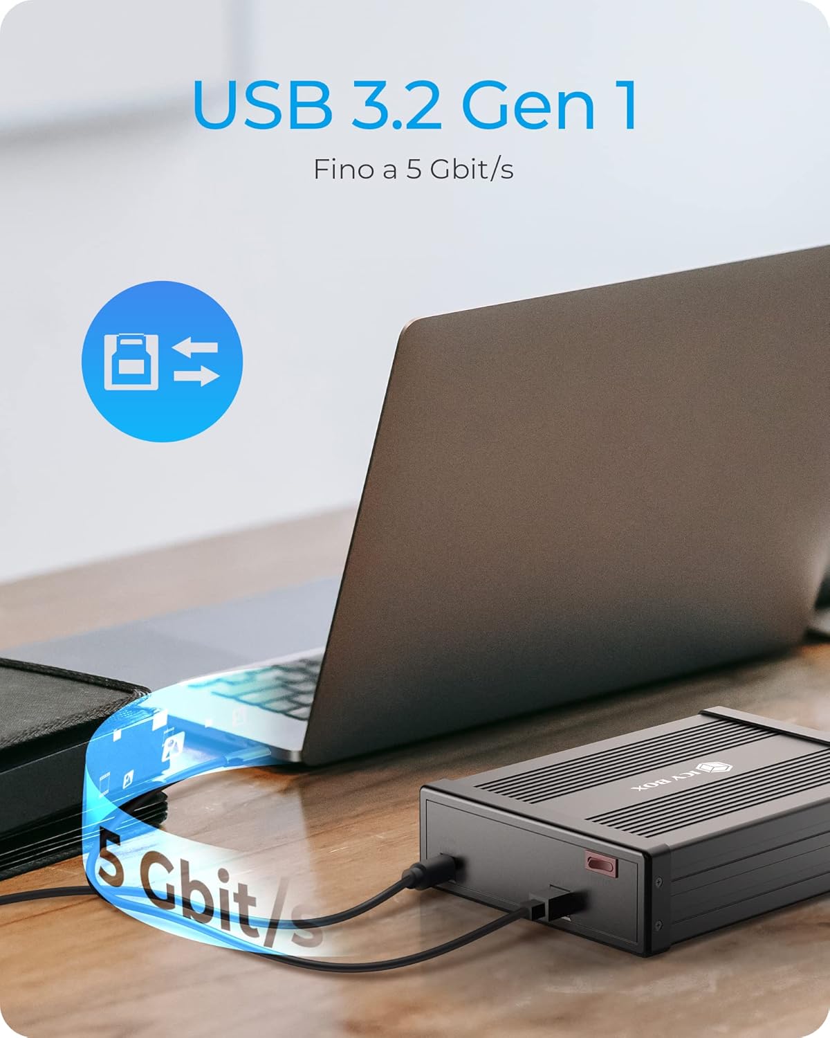Icy Box Contenitore Esterno 5,25 Pollici USB 3.0, Nero - immagine 6