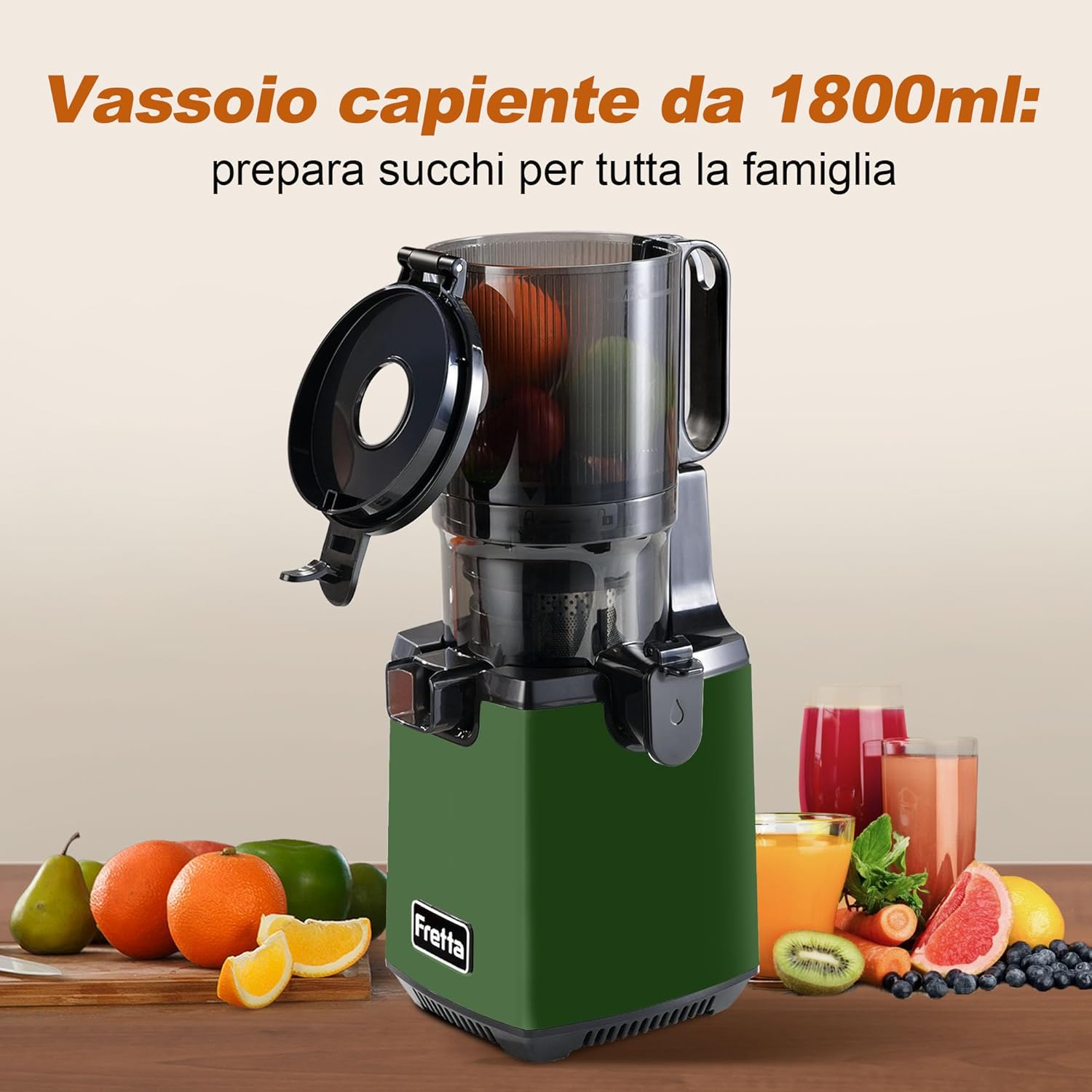 Fretta Estrattore di Succo 1.8L, Verde - immagine 3