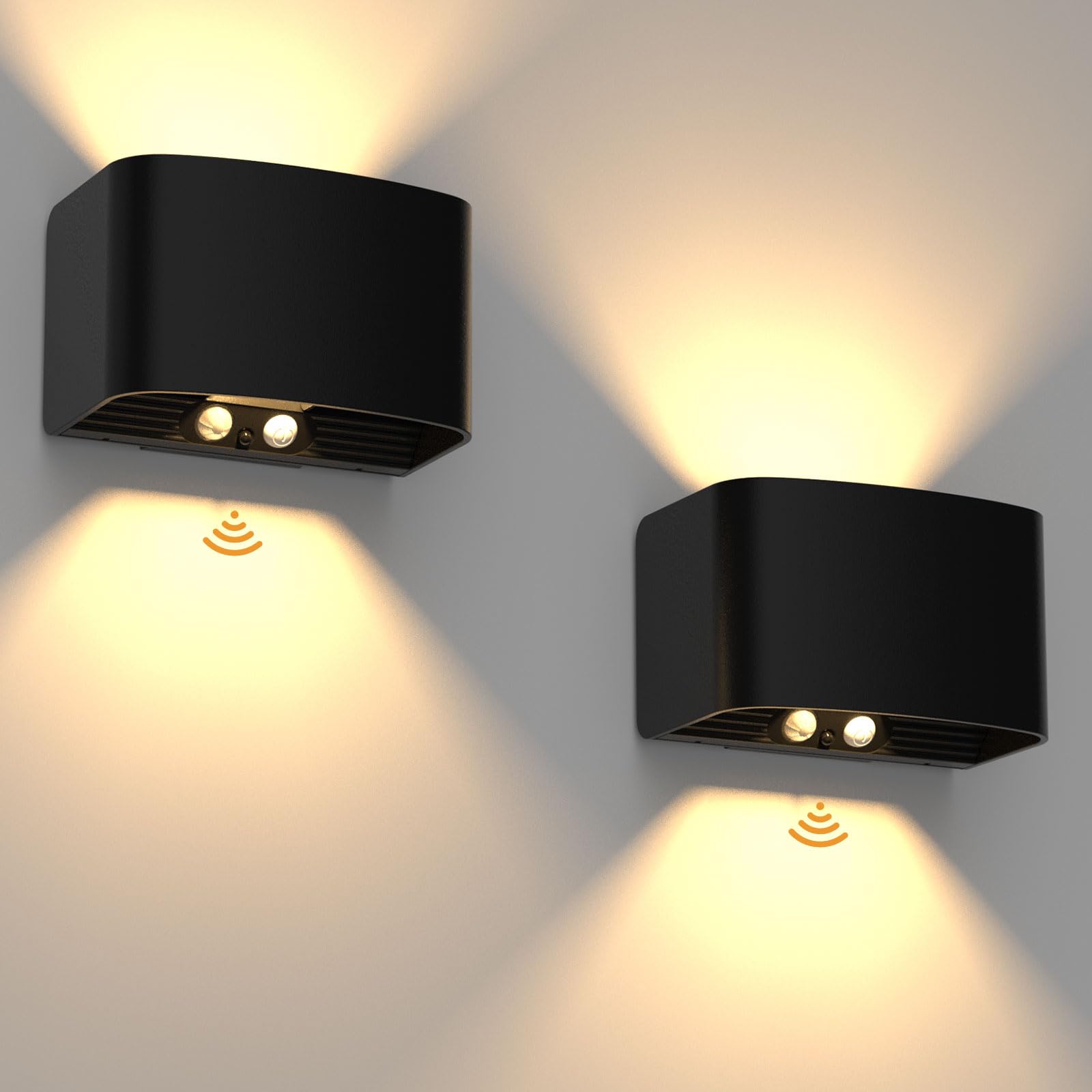 T-sun Lampada da Parete con Sensore di Movimento - 2 Pezzi