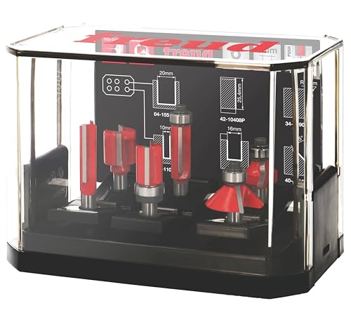 Freud Set Misto Essential contenente 6 frese per legno con taglienti in metallo duro HW, codolo gambo A=8 mm - 88-30608P - F03FR04609