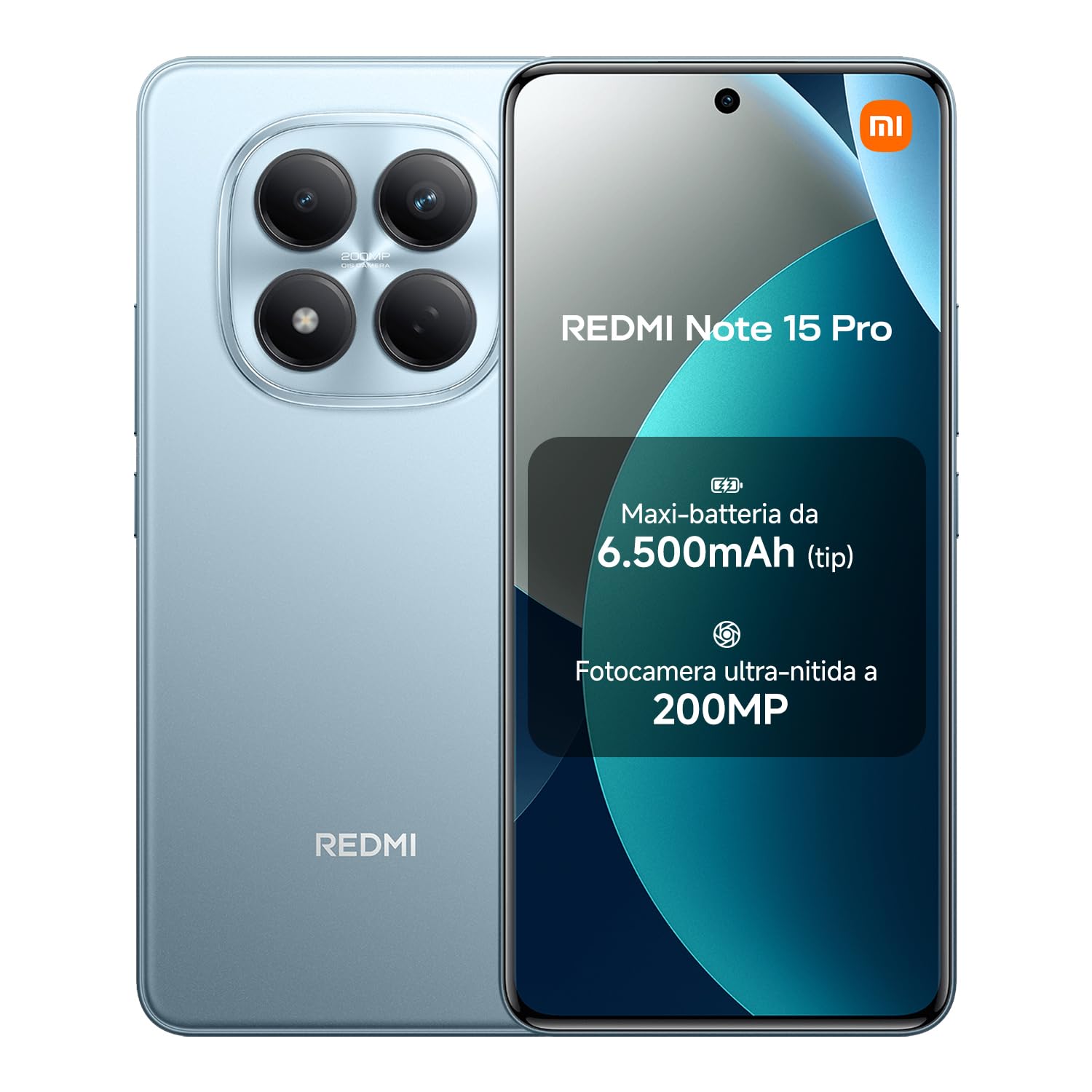 Xiaomi Redmi Note 15 Pro Smartphone 8+256GB, Blu Ghiacciaio