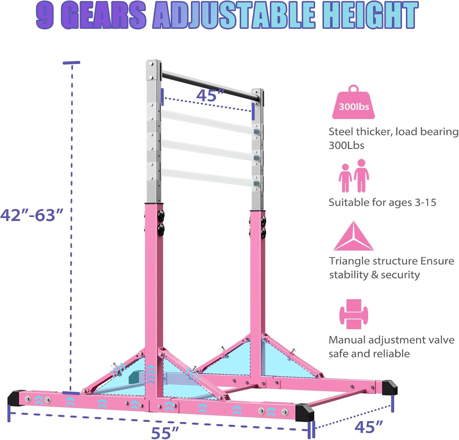 RokePro Barra da Ginnastica Pieghevole per Bambini - immagine 3
