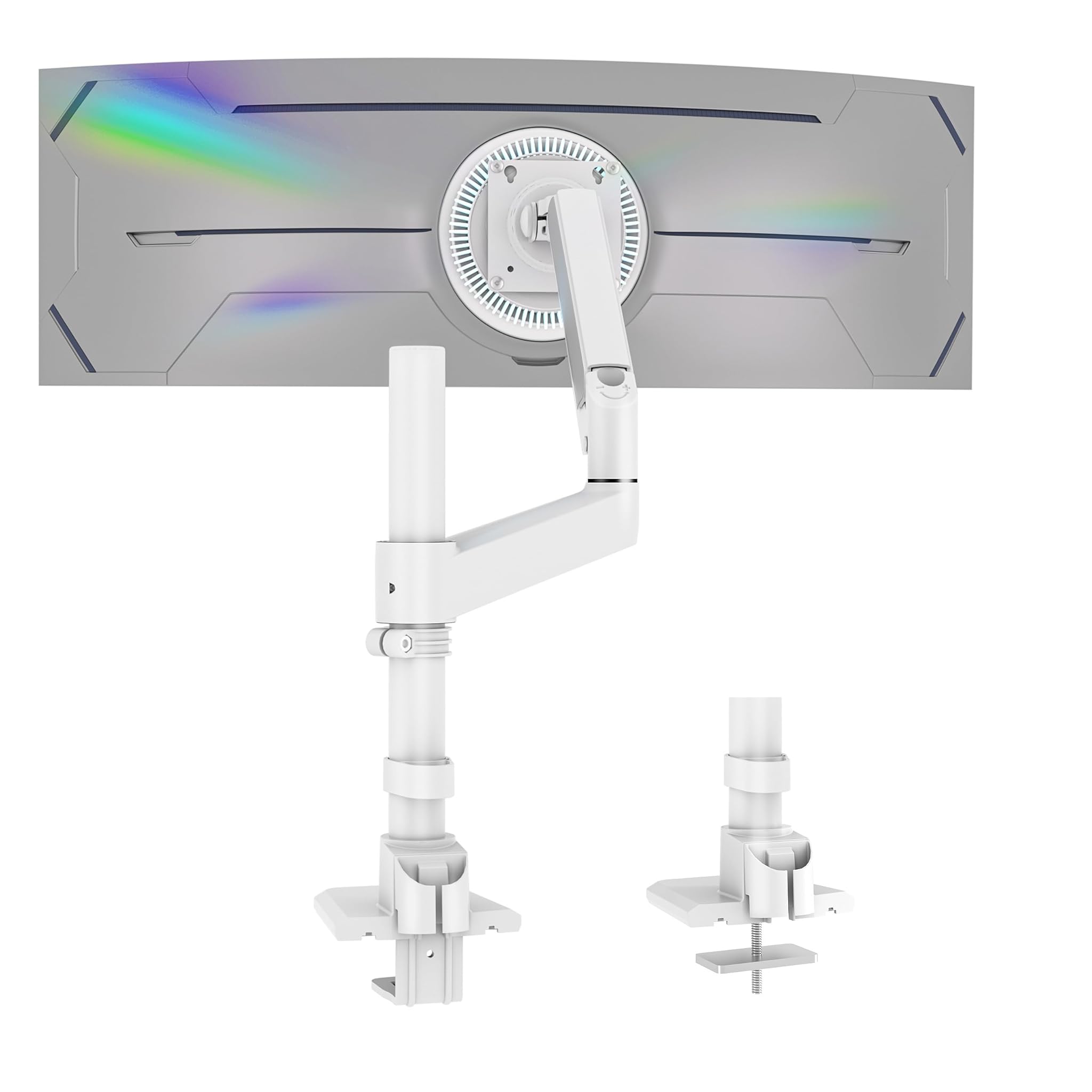 Braccio Singolo Monitor Scrivania H9W Bianco