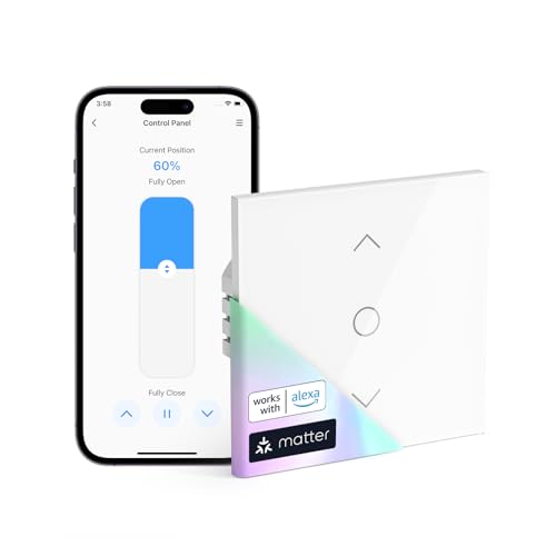 Meross Matter Interruttore Tapparelle WiFi 80x80mm