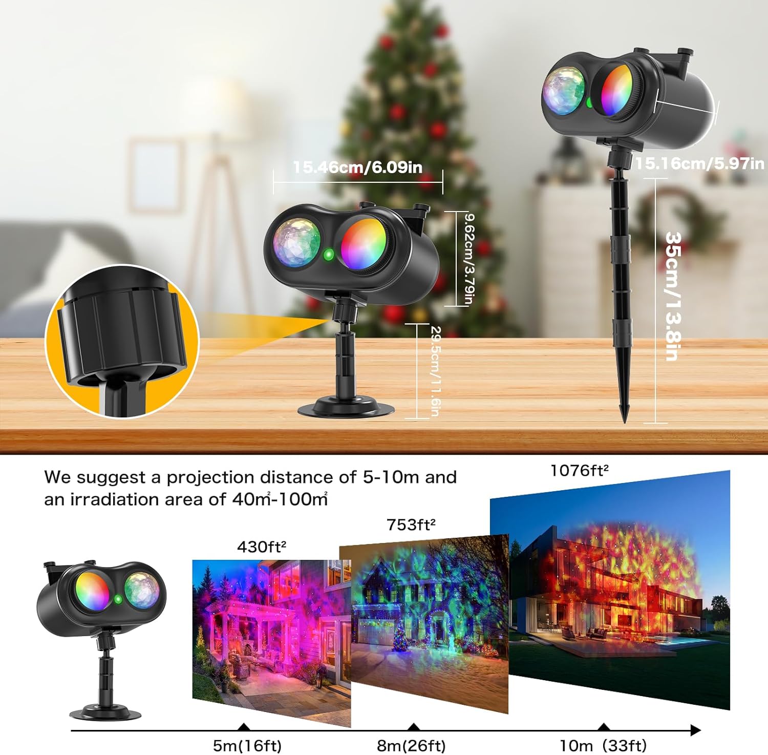 Proiettore Natale Esterno 80 Effetti Onda Marina - immagine 3