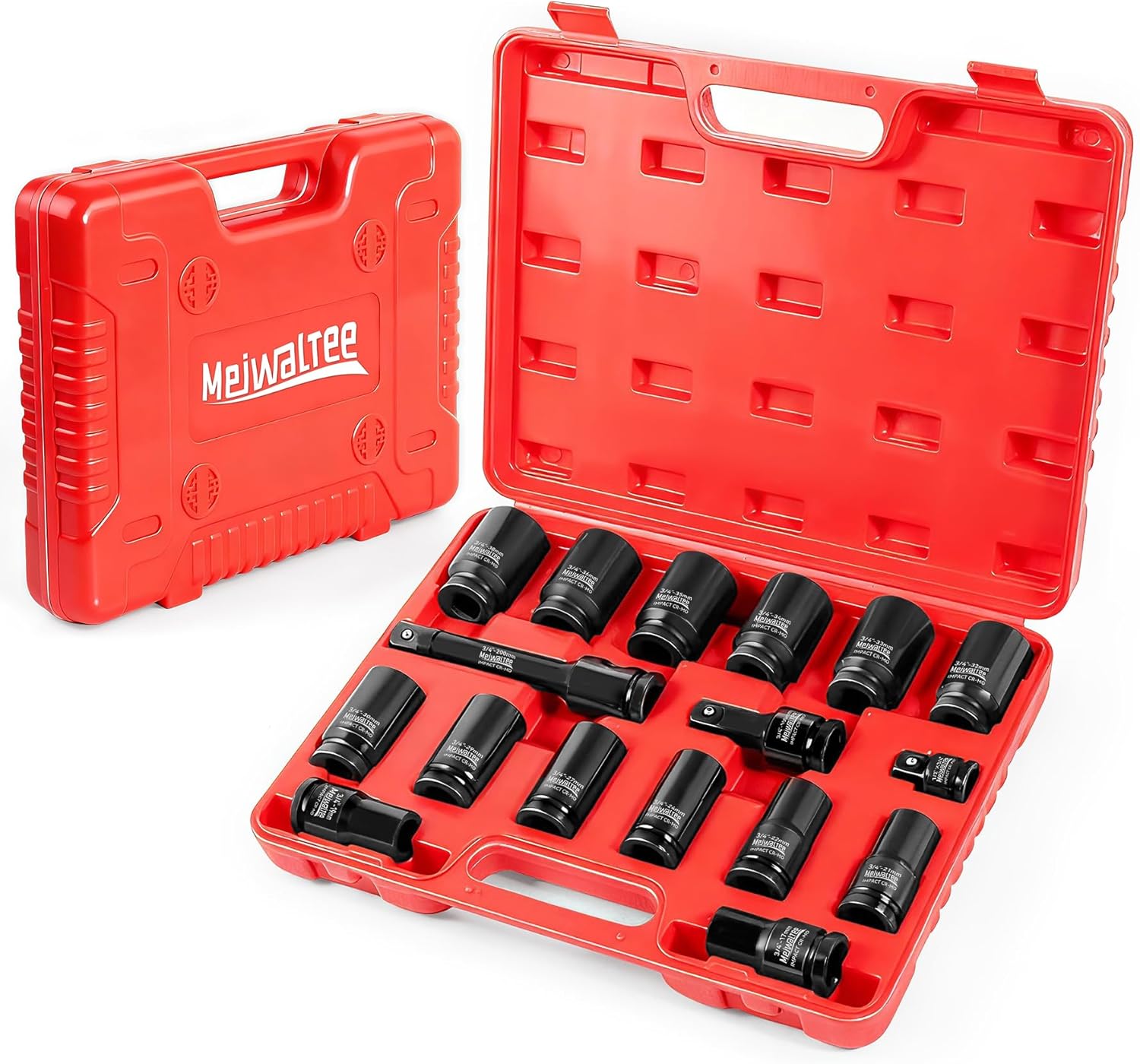 Meiwaltee 3/4" Set di Bussole a Impatto Profondo 17 Pezzi - immagine 1