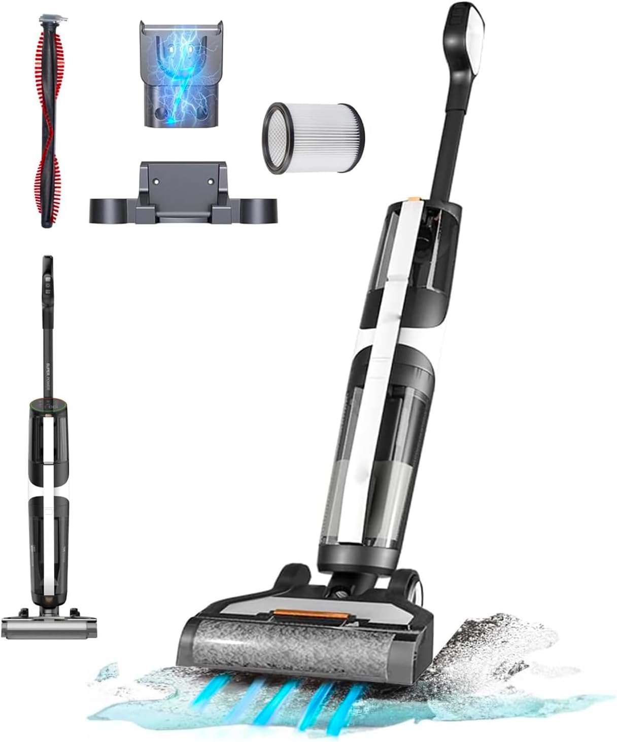 Lavapavimenti Lava, Aspira e Asciuga con Doppia Tanica