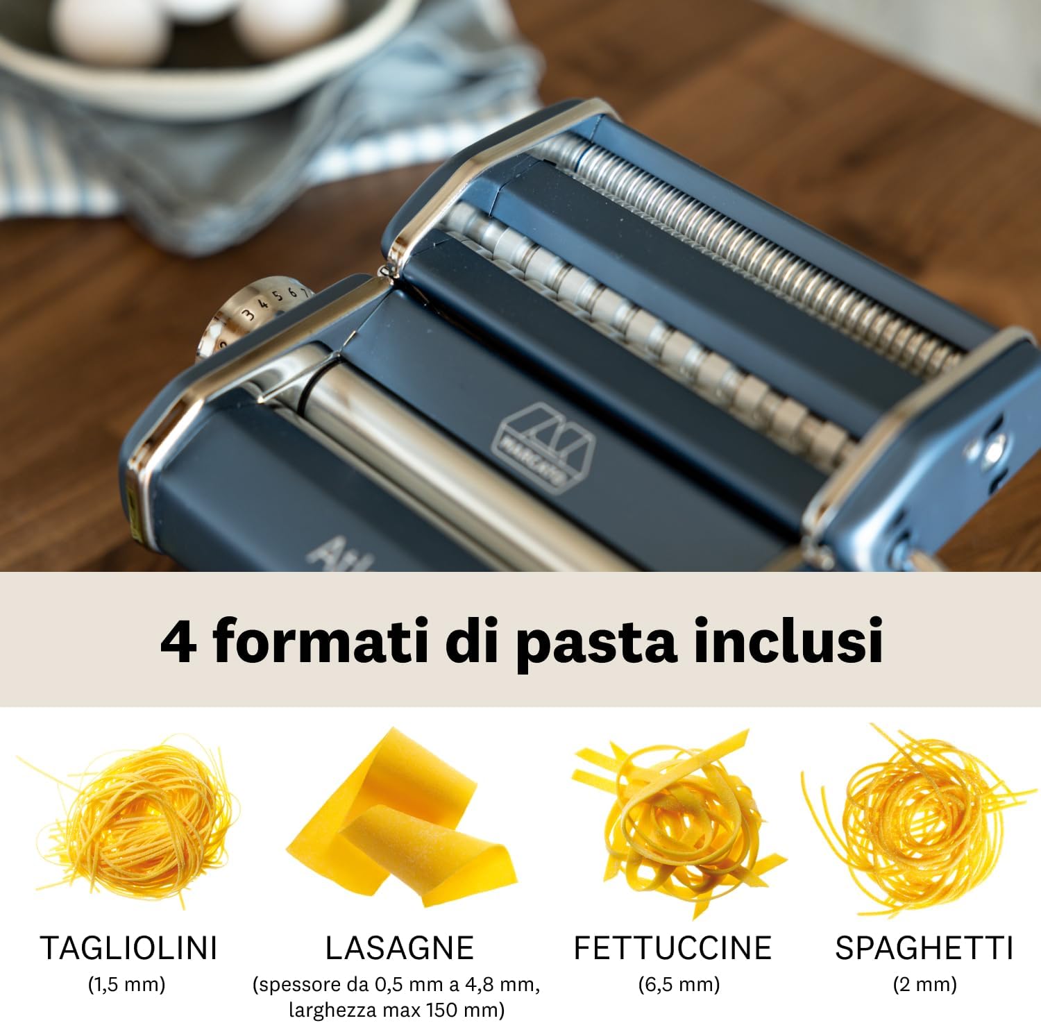 Marcato Atlas+ Macchina per Pasta Fresca 4 Formati - immagine 3