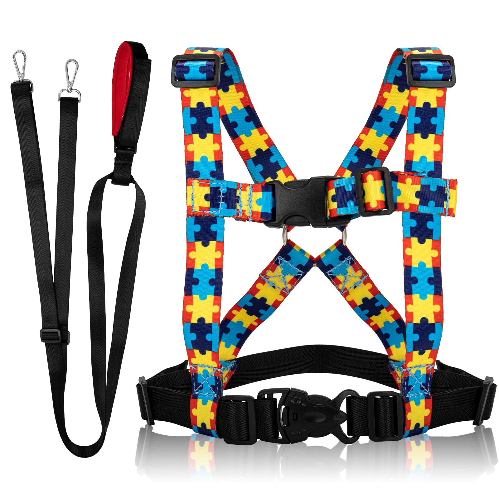 TAOPE Bambino Imbracatura di Sicurezza per Passeggiate e Redini, Imbracatura Anti-perso Regolabile per Bambini che giocano, attività genitori-figli, ragazze, ragazzi, sport all'aperto - Colorato
