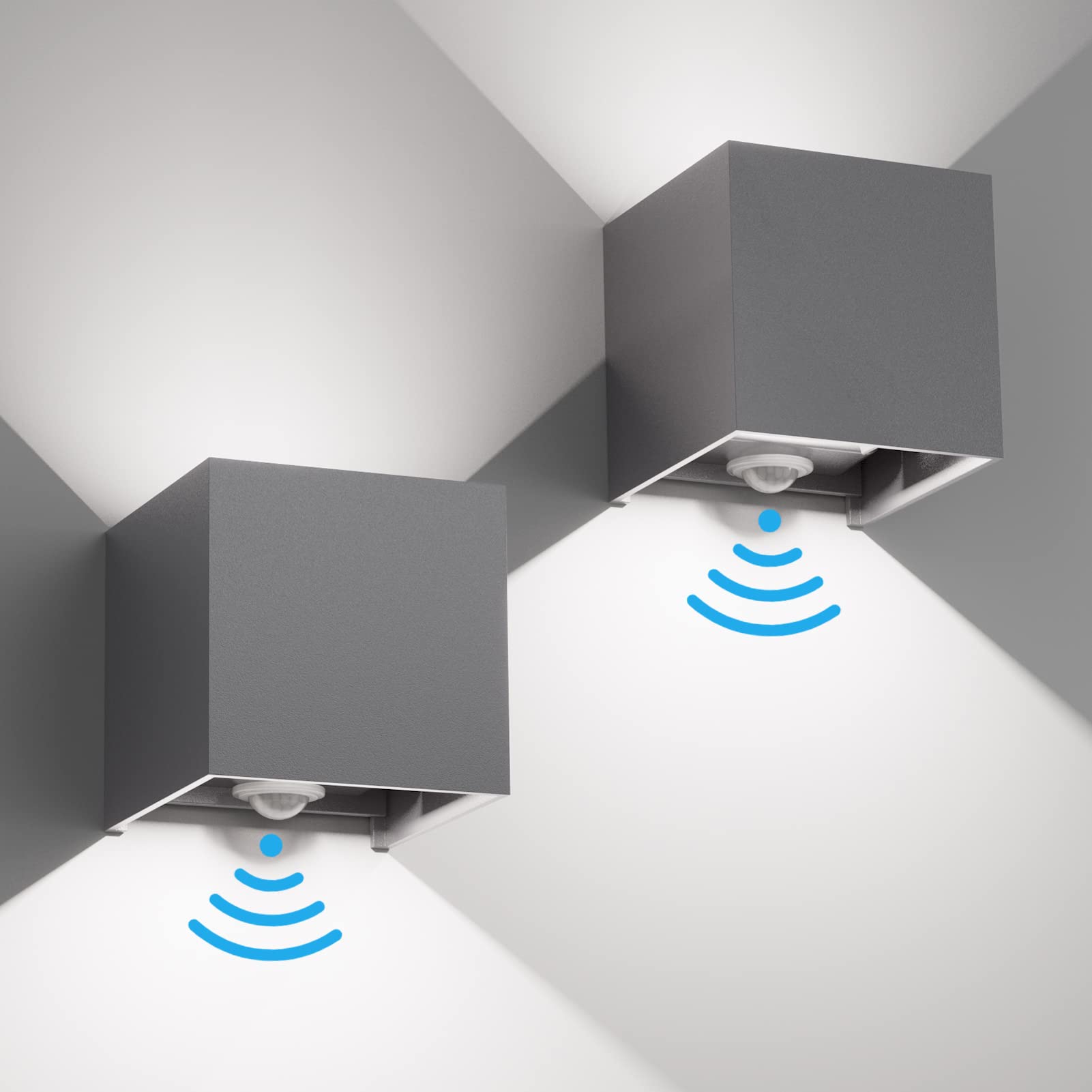 Klighten Applique da Parete con Sensore di Movimento 12W