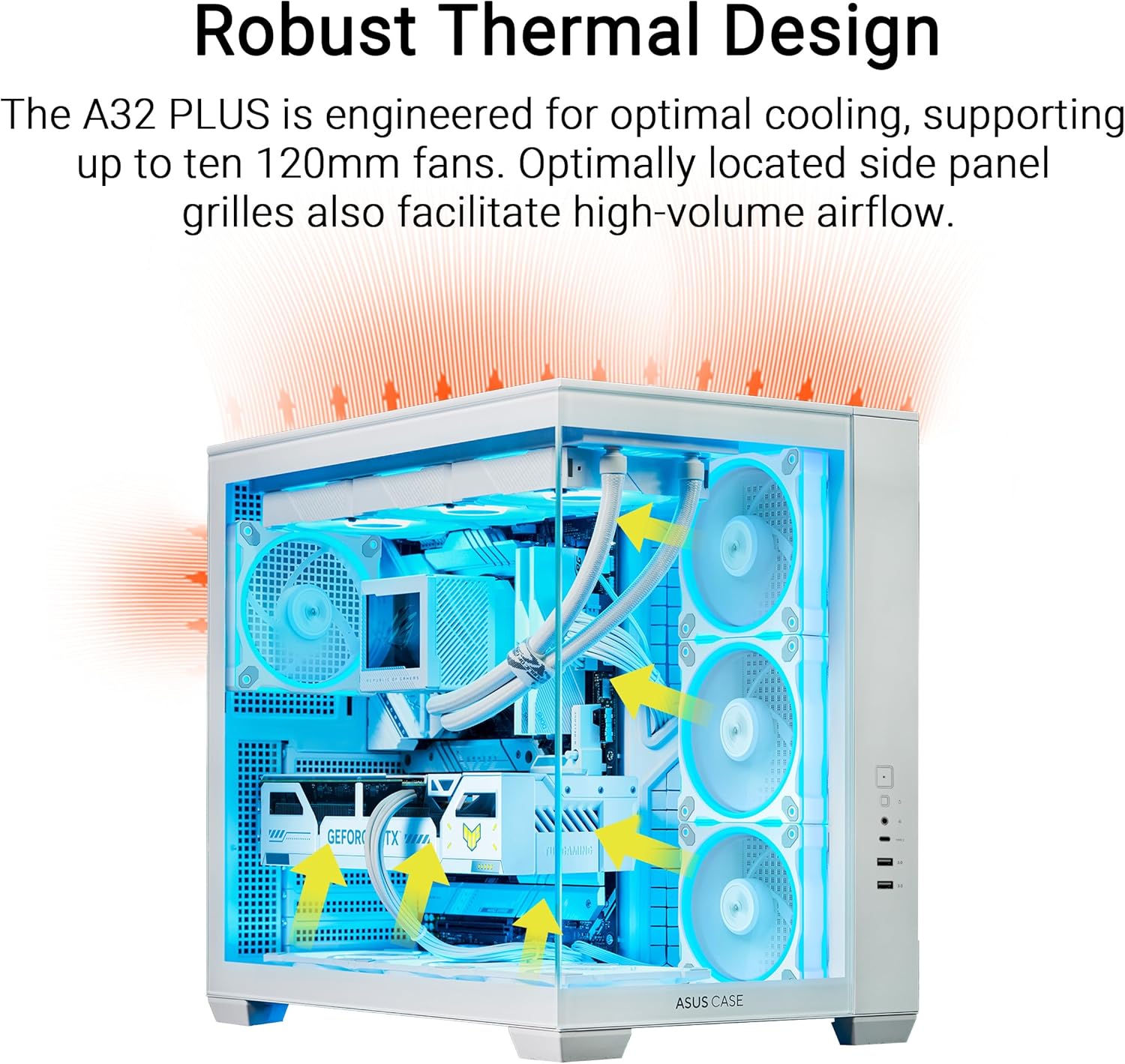 Asus A32 PLUS TG ARGB WHITE - Case ATX Doppia Camera - immagine 3