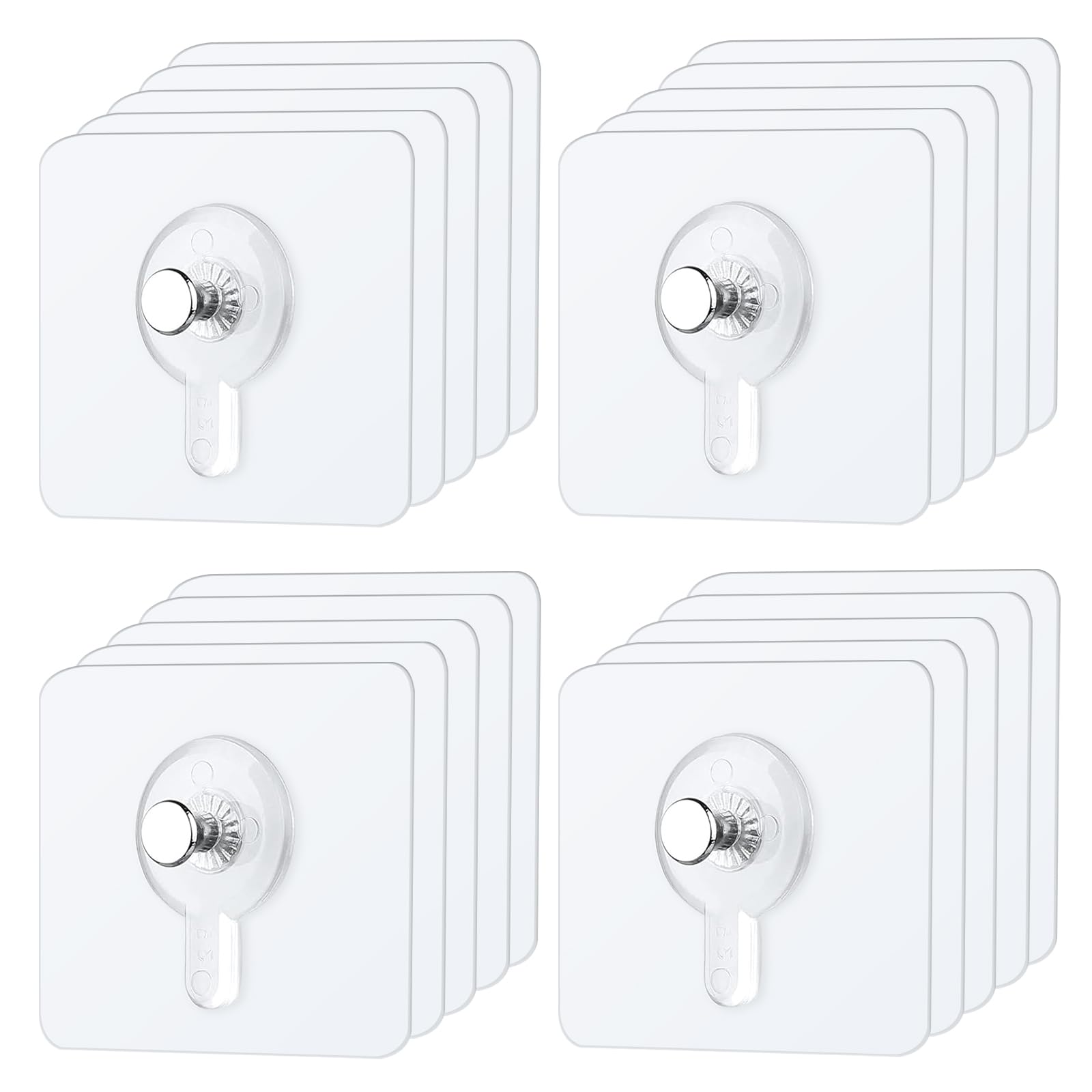 20 Pezzi Ganci Adesivi Trasparenti per Quadri Muro