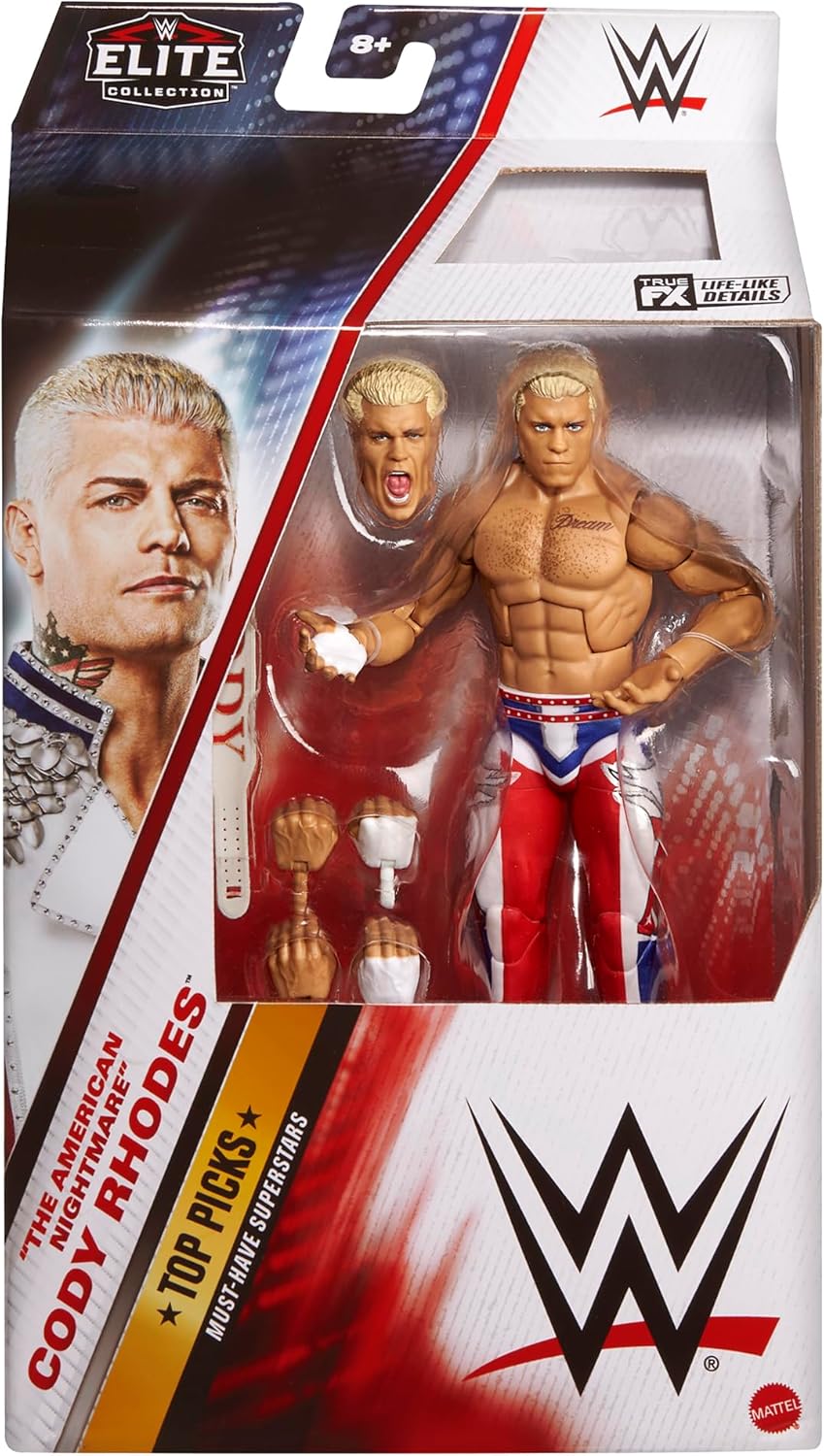 WWE Cody Rhodes (RWB) Scelte migliori d'élite 2025 (Wave 4) - immagine 1