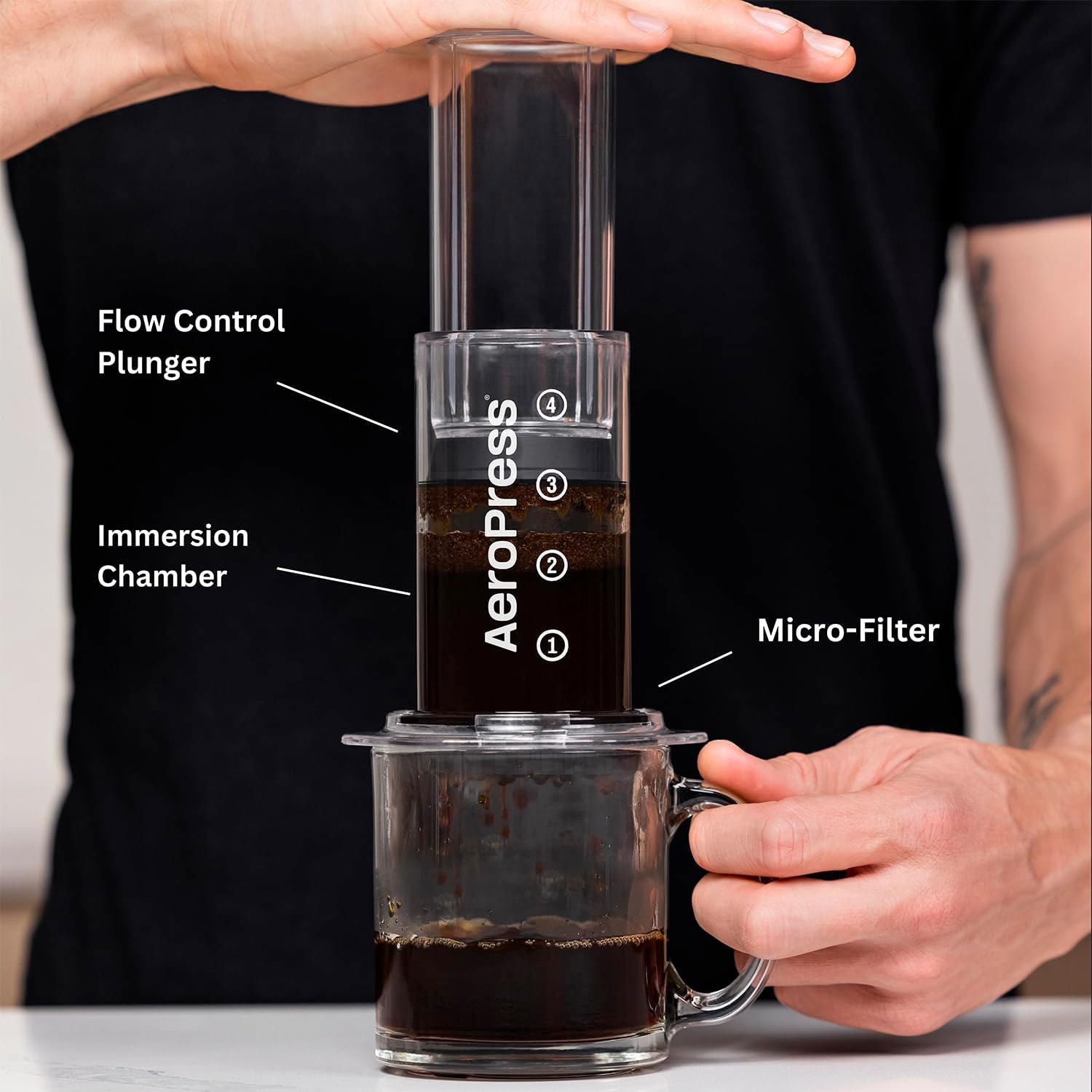 Aeropress Clear - Macchina Caffè 3 in 1 Portatile - immagine 2
