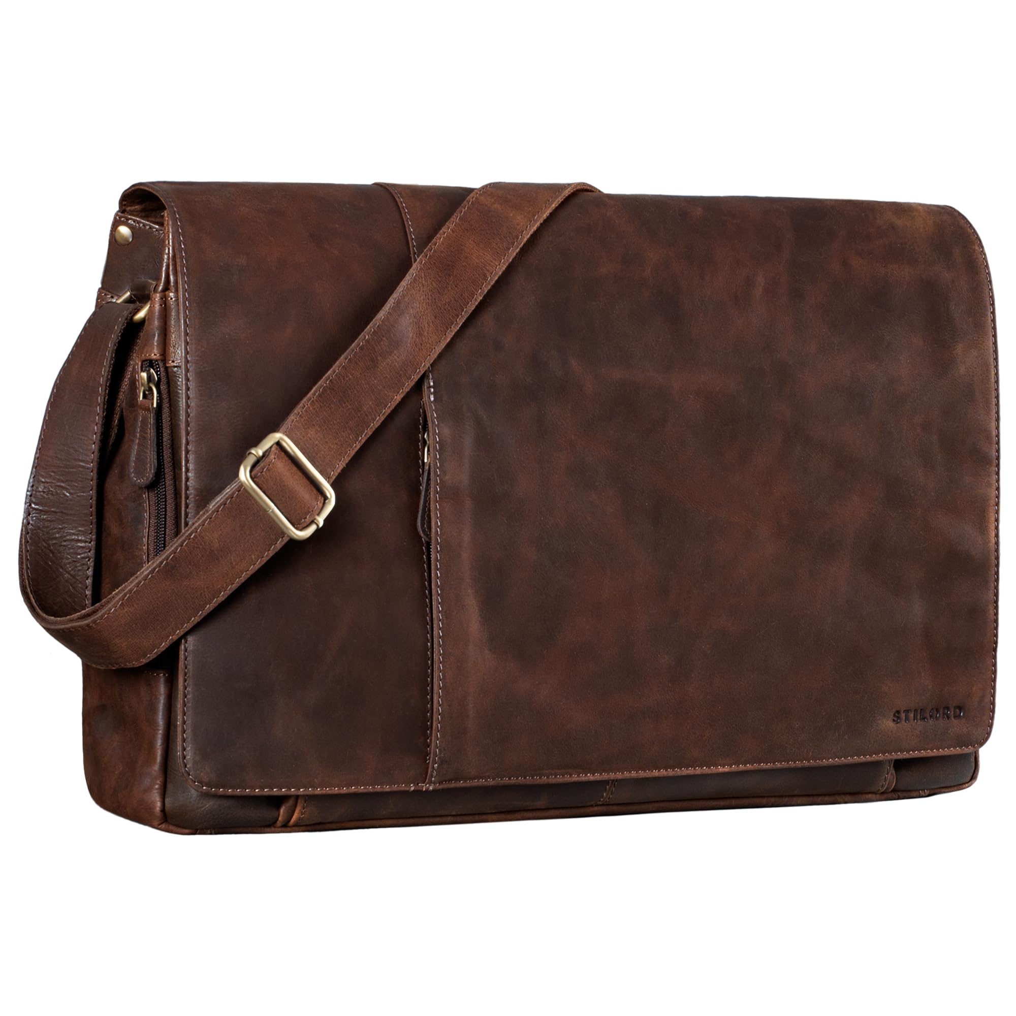 STILORD 'Maximus' Borsa Porta PC 19 Pollici in Pelle