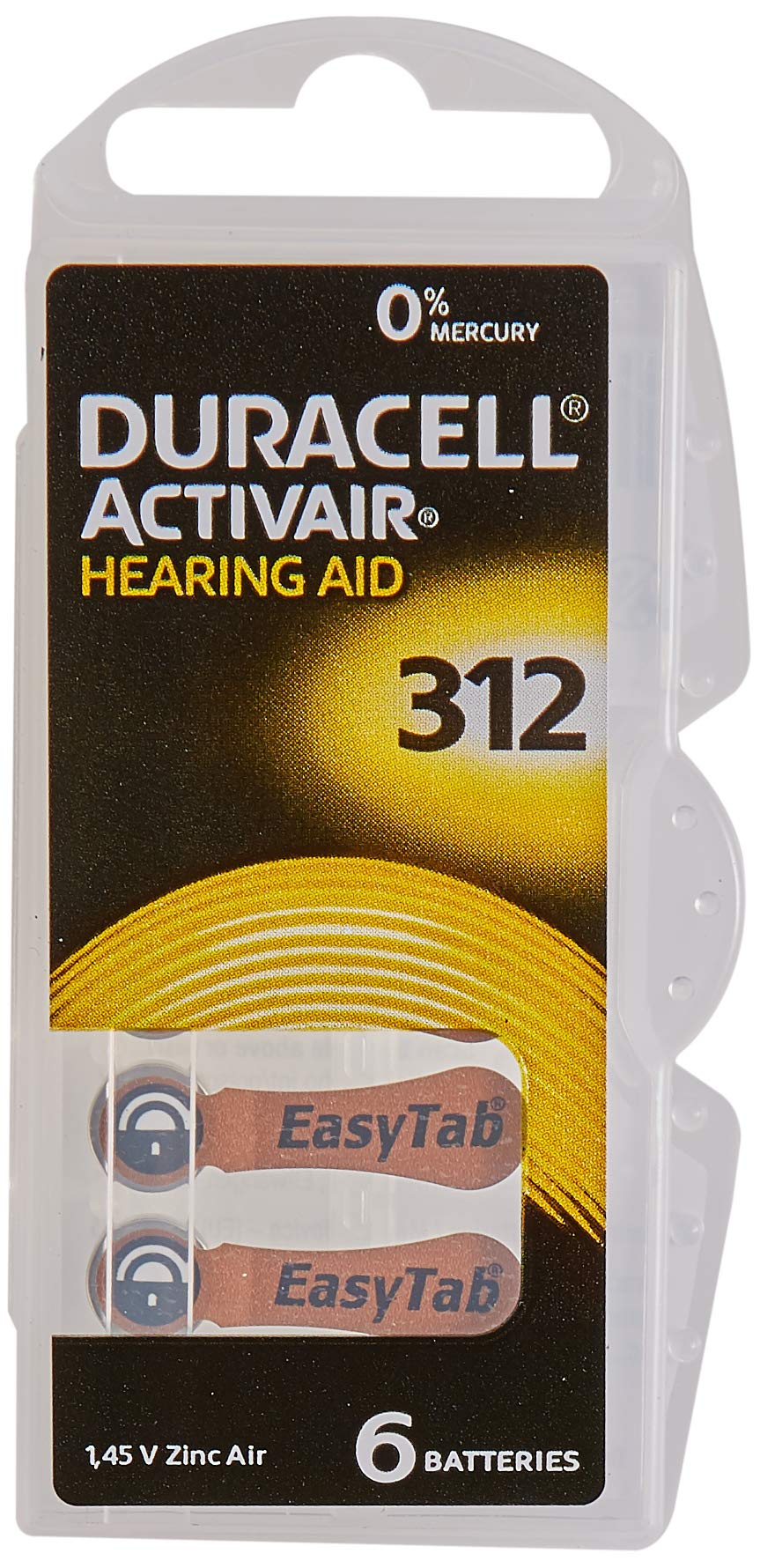 Duracell Easytab/Activair Tipo 312 per Apparecchi Acustici