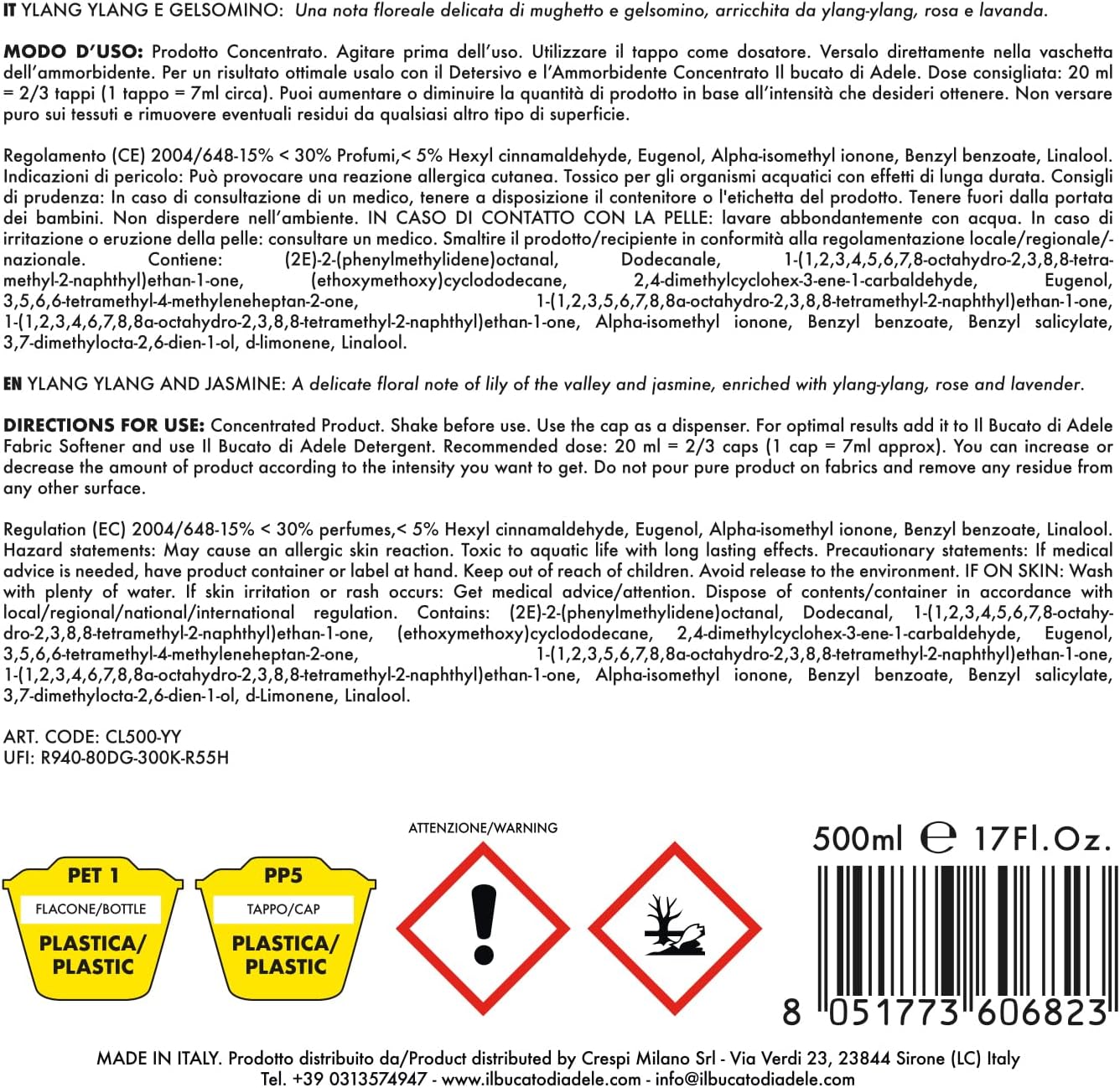 Il Bucato Di Adele - Profumatore Bucato Lavatrice 500ml - immagine 2