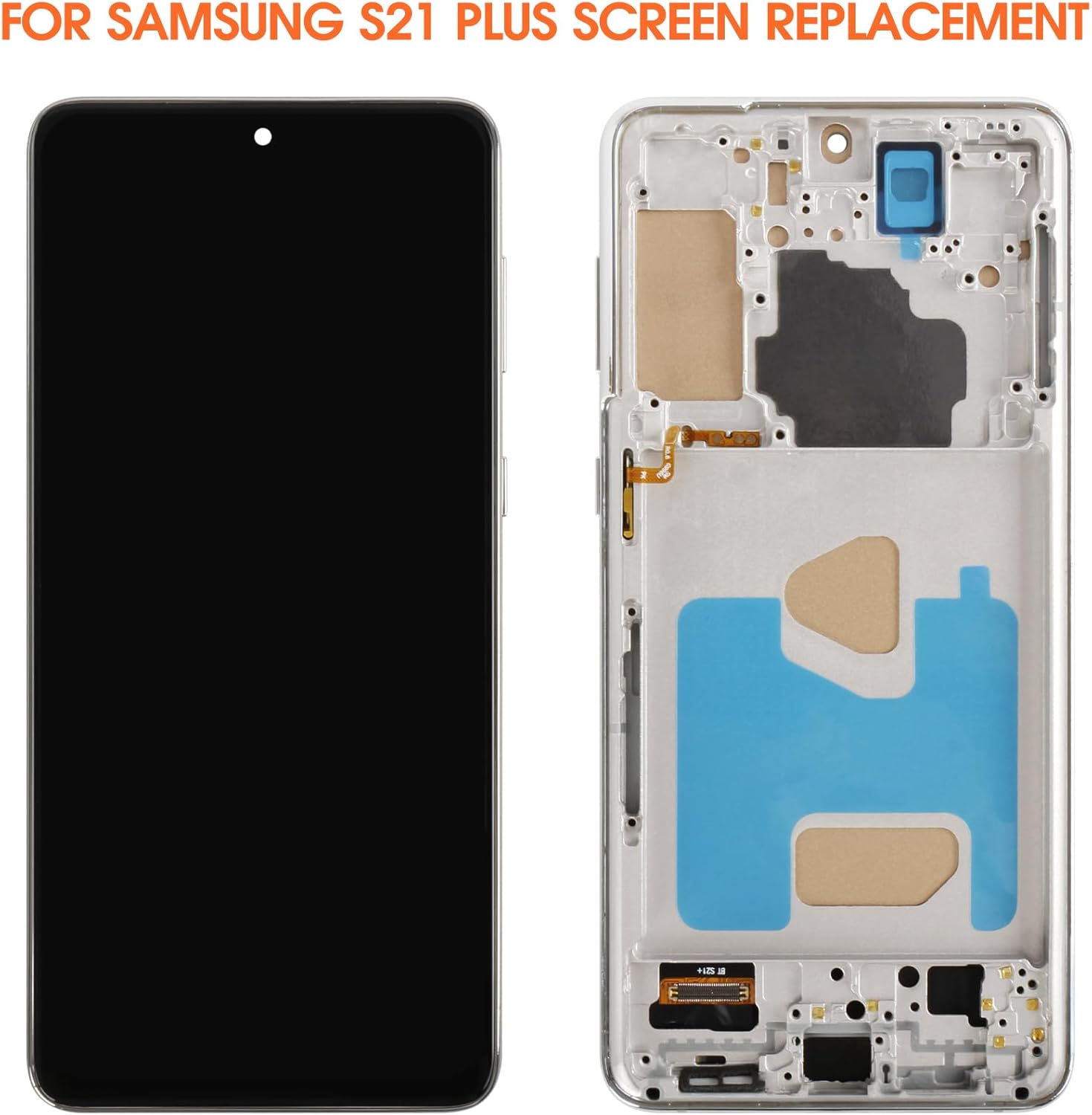 AGCUT Schermo LCD per Samsung S21 Plus 4G/5G, Argento - immagine 3