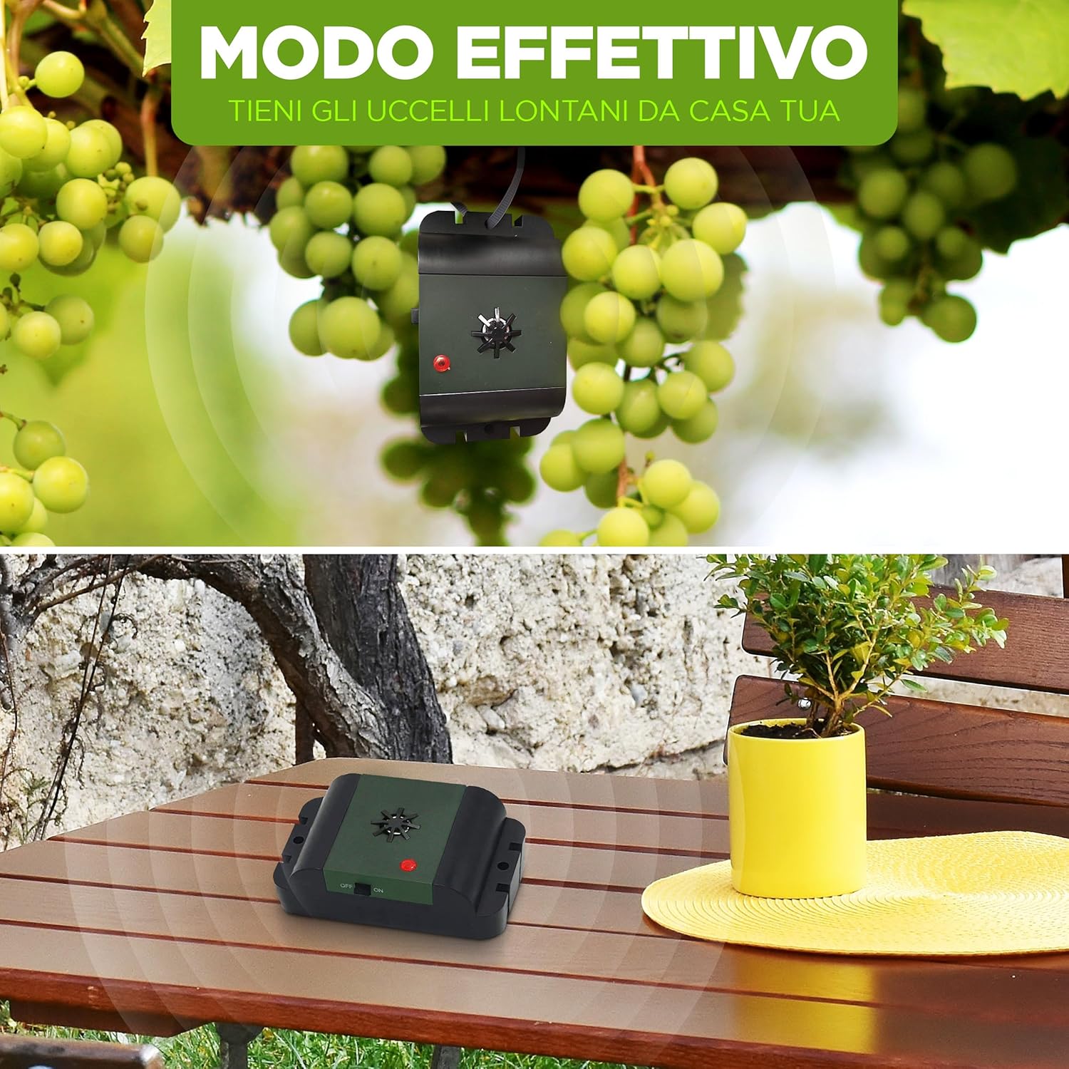 Isotronic Deterrente per Uccelli a Ultrasuoni (2 Pezzi) - immagine 4