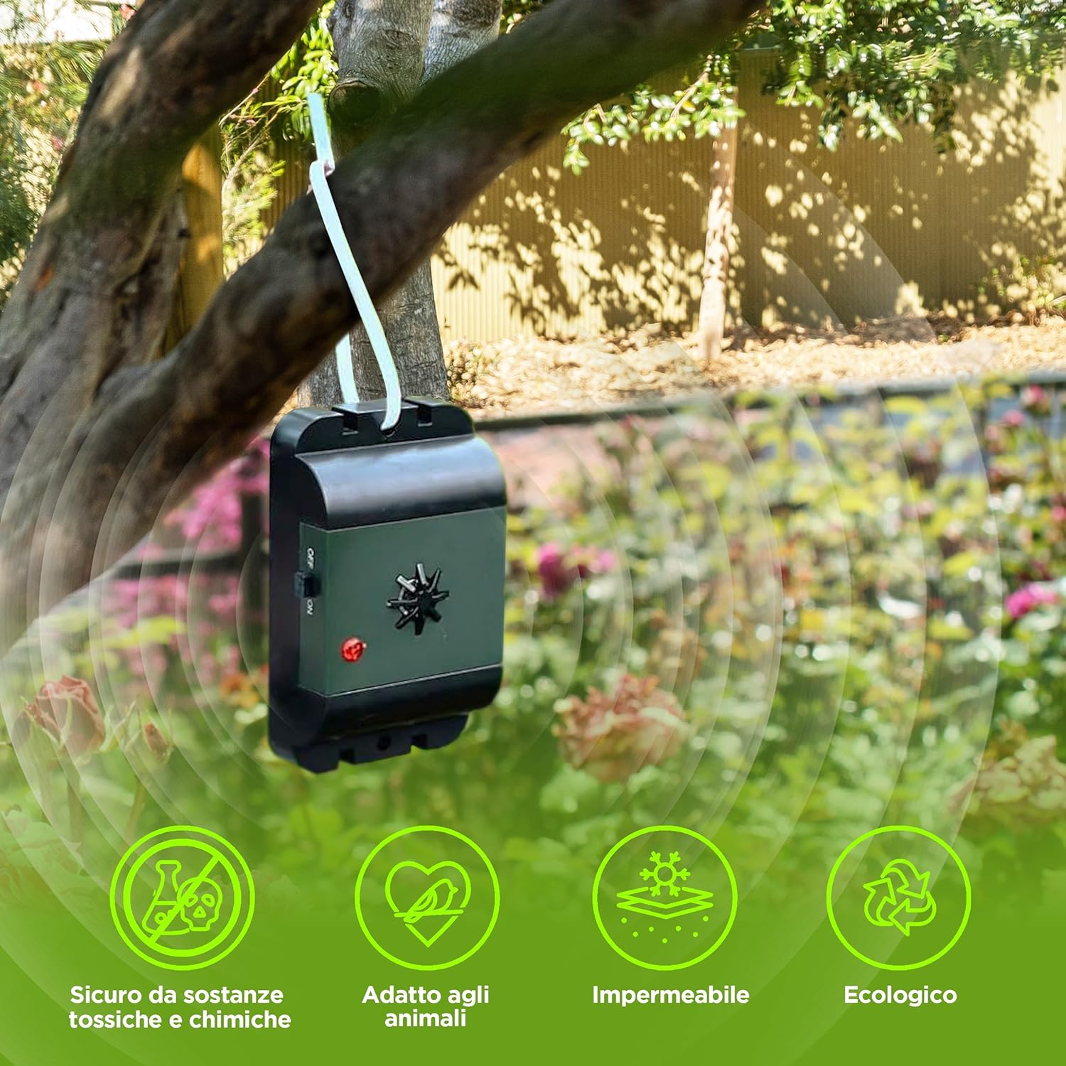 Isotronic Deterrente per Uccelli a Ultrasuoni (2 Pezzi) - immagine 8