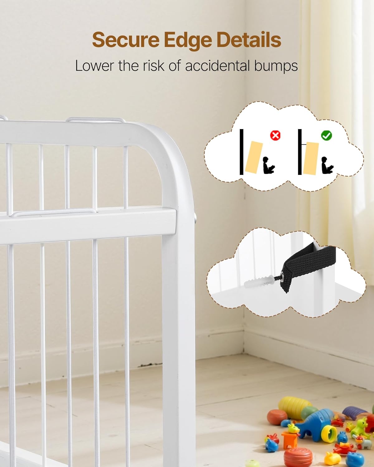 Vevor Organizer per Giocattoli Peluche 2 Livelli, Bianco - immagine 7