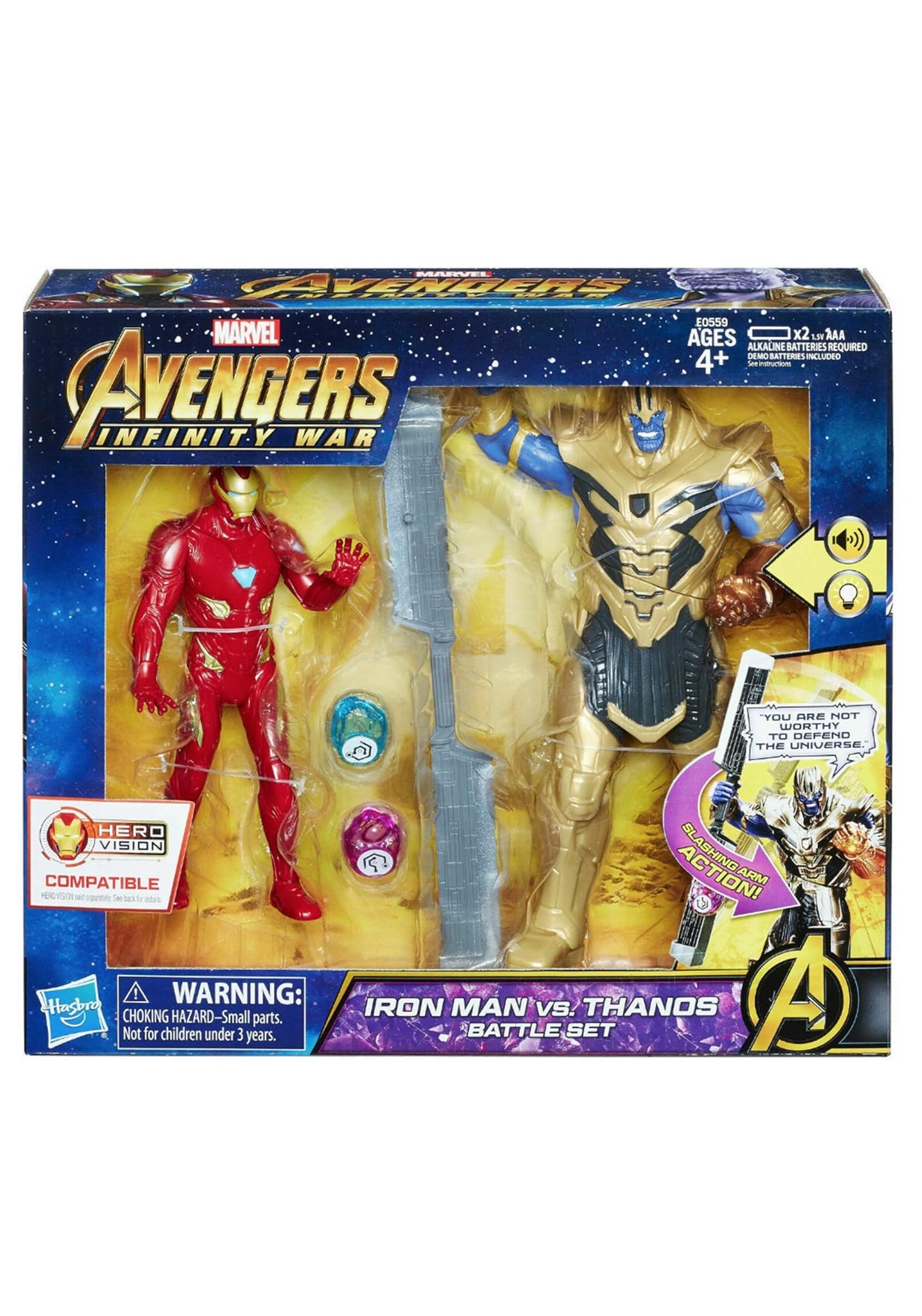 Hasbro Collectibles - Avengers 6 Inch Iron Man Vs. Thanos Battle Set(Marvel)