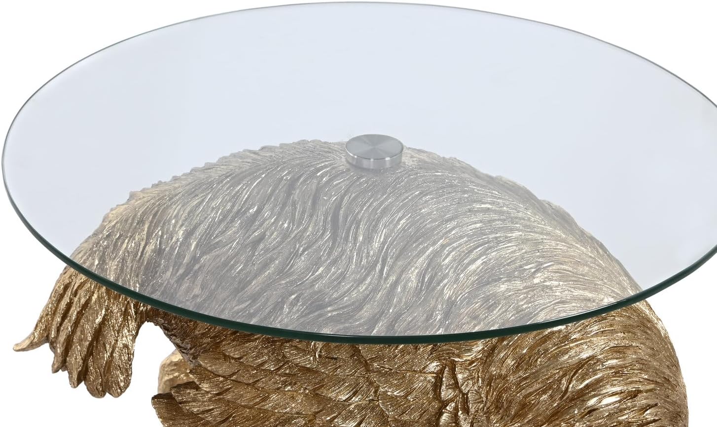 AlexandreHouse Tavolino ausiliario in resina vetro 60 x 60 x 62 - immagine 2