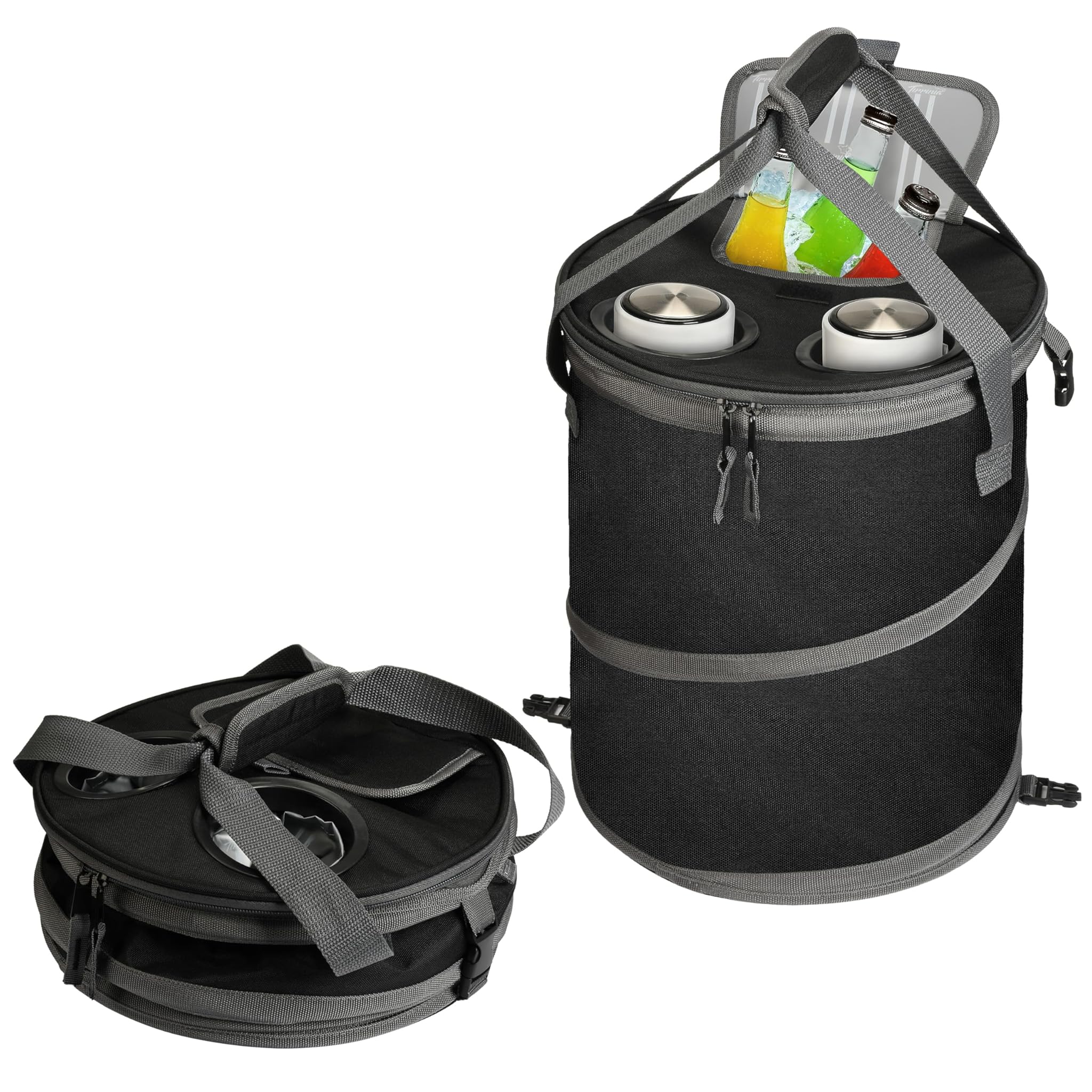 Kato Tirrinia Borsa termica grande, pieghevole, 30 l (32 lattine), isolata e a prova di perdite, per bottiglie, borsa termica portatile, per auto, shopping, picnic, spiaggia, campeggio