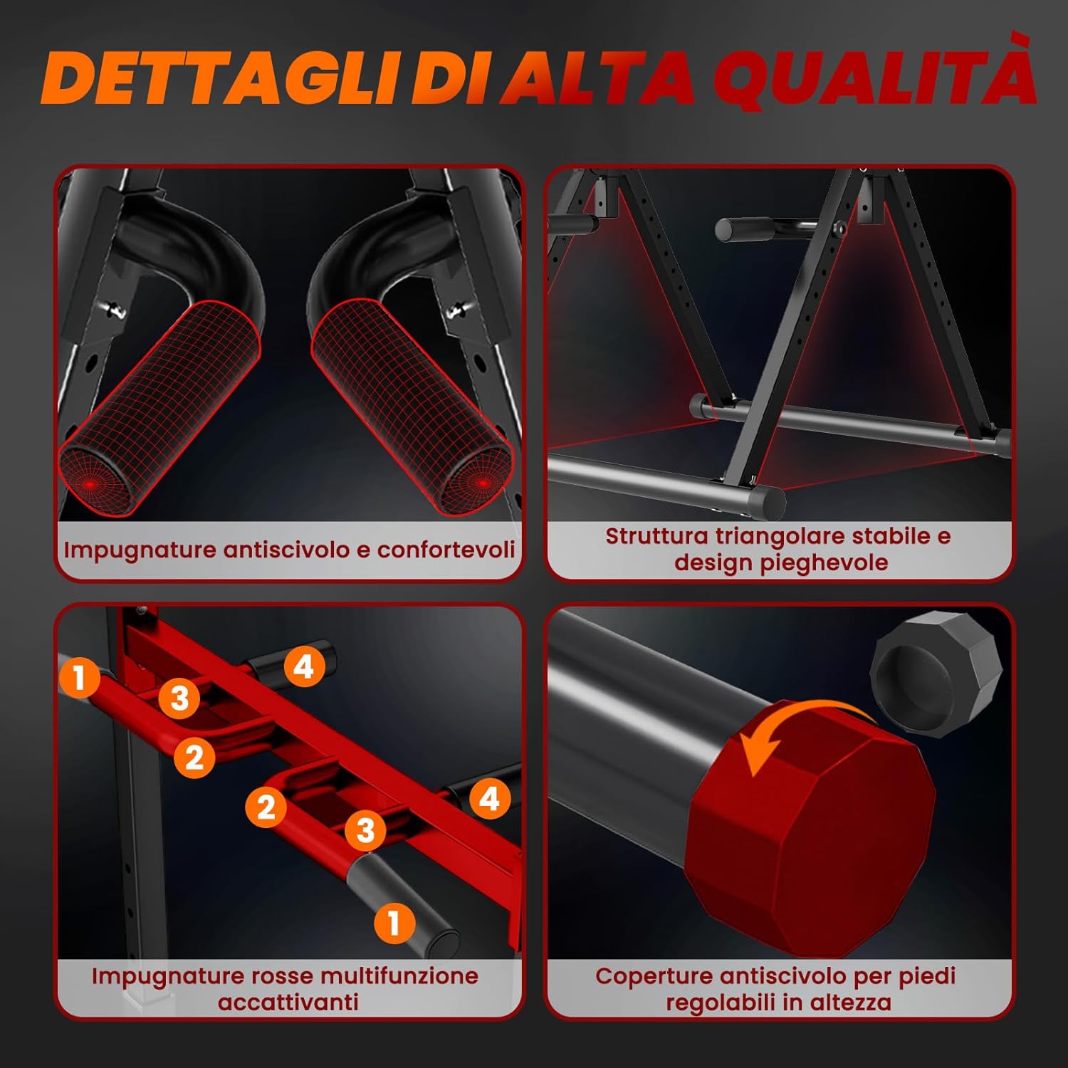 Watbkhe Power Tower Dip Station Pieghevole - immagine 7