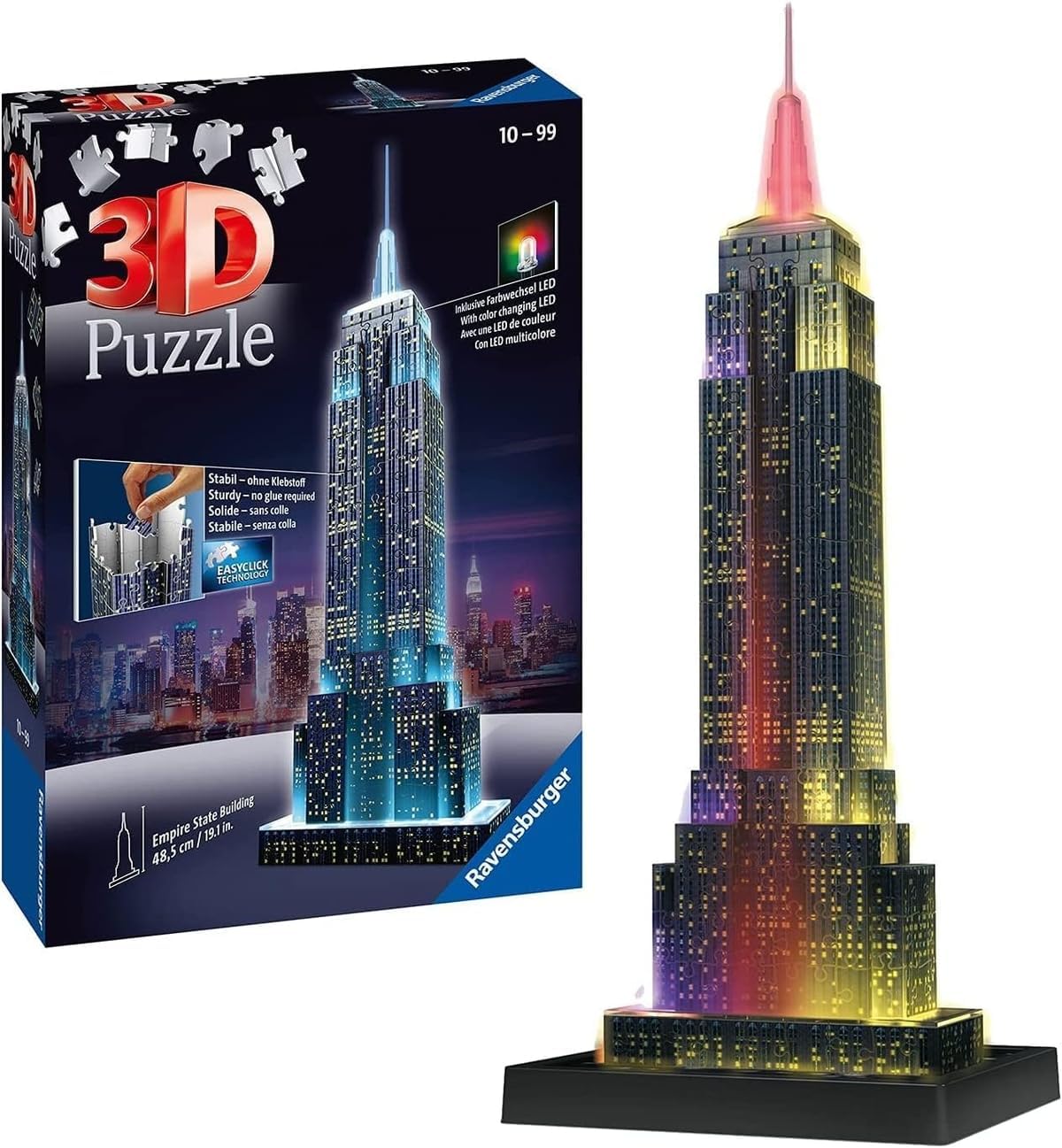 Ravensburger Puzzle 3D Empire State Building Night Edition - immagine 1